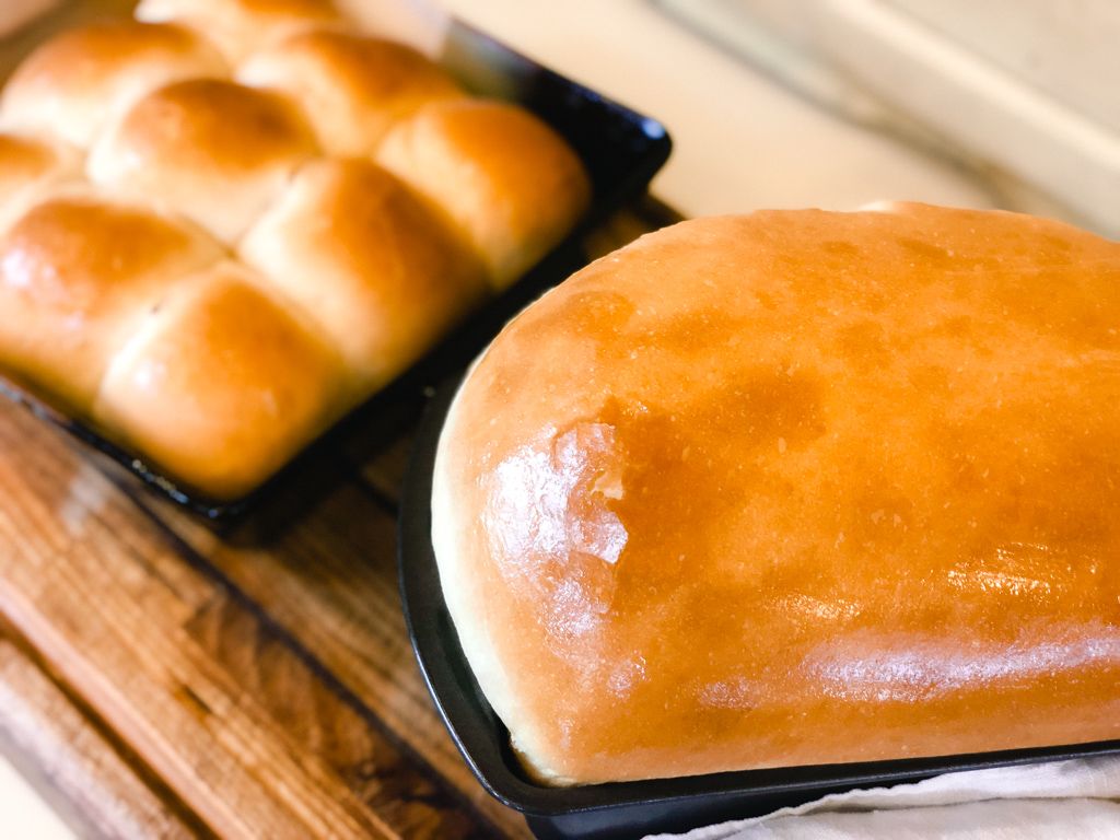 1024x768 Traditional Homemade White Bread. aka “Speedy Roll Dough” Without Fear