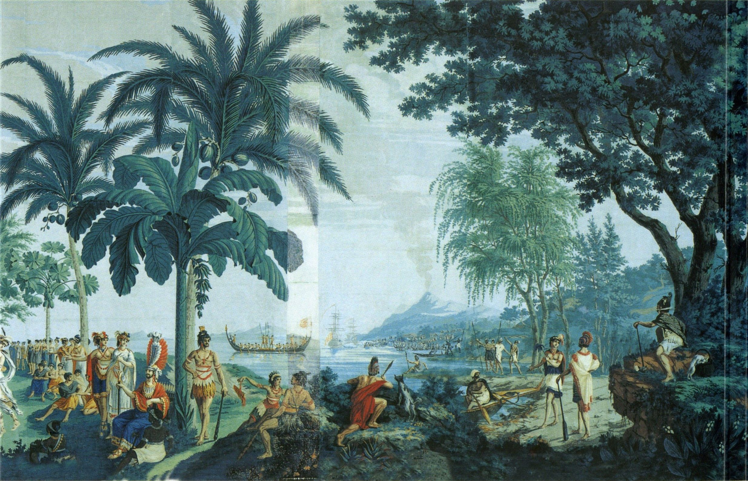 2469x1590 image of Pacific peoples in 18th century books, prints and wallpaper