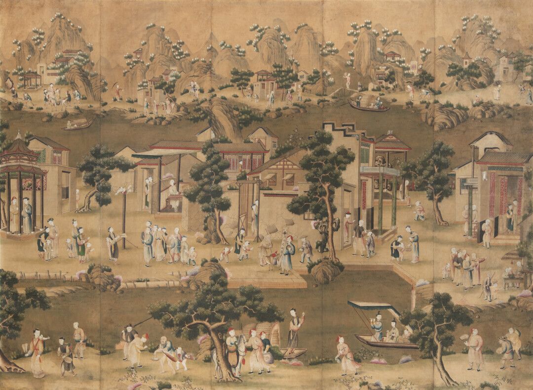1080x789 Wallpaper featuring scenes from daily life Manufacture from the 18th century in Turin. Gallerie d'Italia Turin