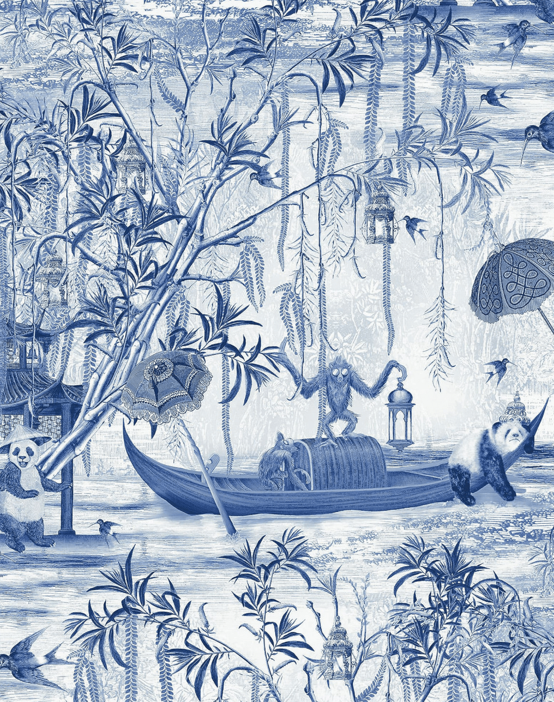 1080x1370 Santorus Pandamonium Wallpaper In Antique Blue