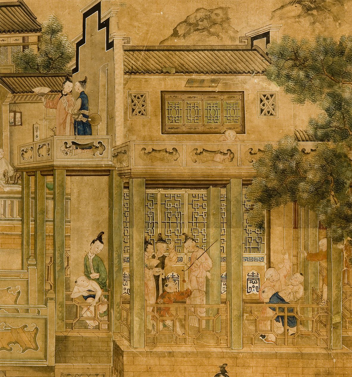 1181x1263 Une Vie Chinoise. Chinese Wallpaper .Historic Scenes from 18th Century Chinese Life