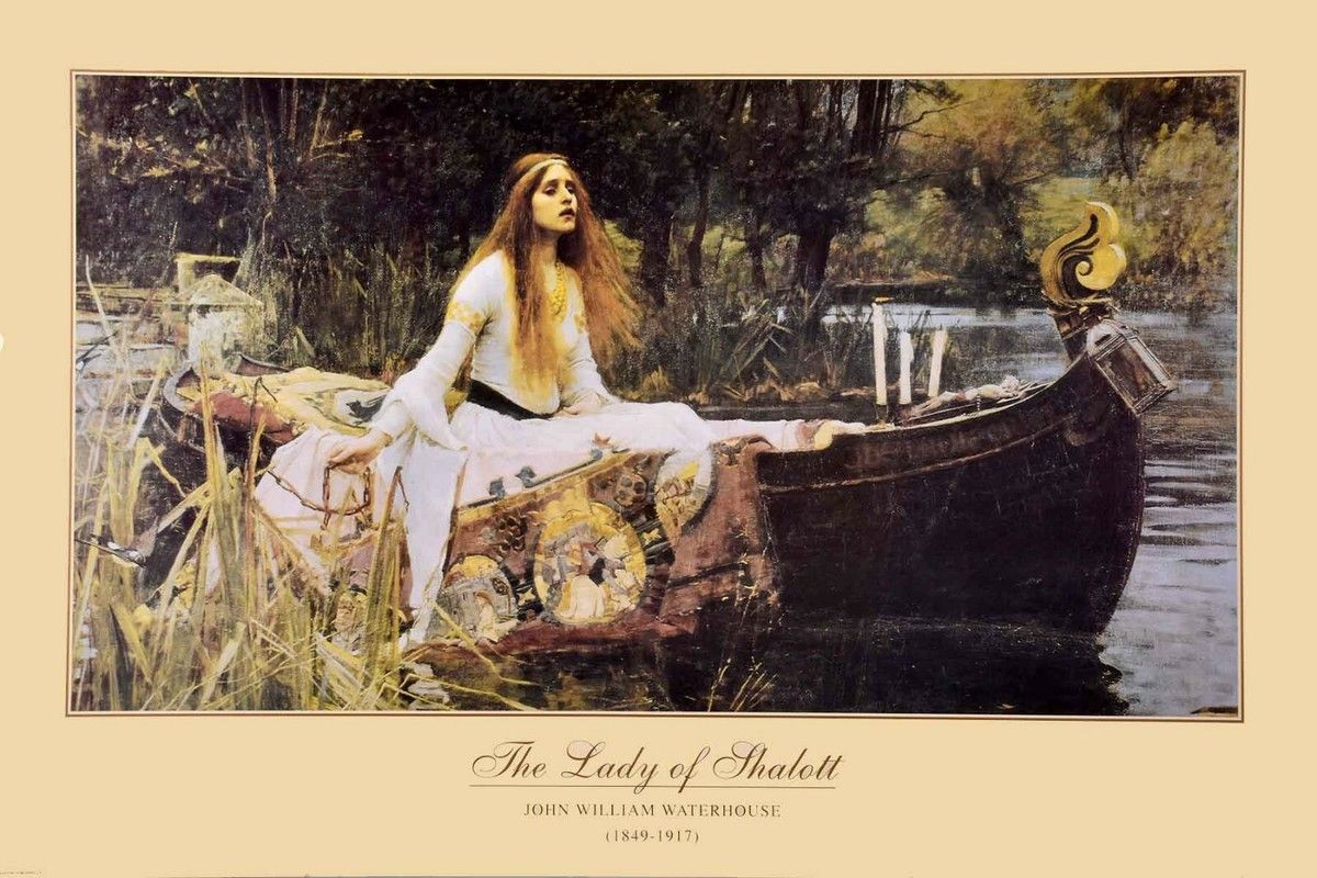 1200x800 Poster John William Waterhouse The Lady of Shalott with Border