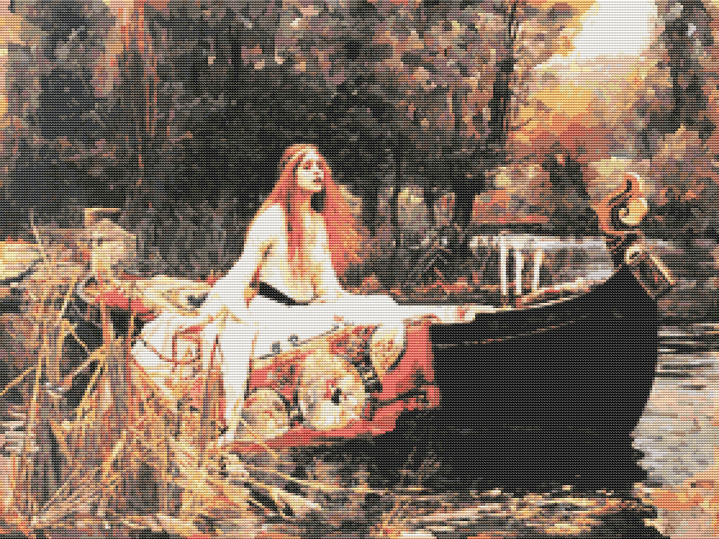 1400x1050 The Lady of Shalott Cross Stitch Kit by John William Waterhouse