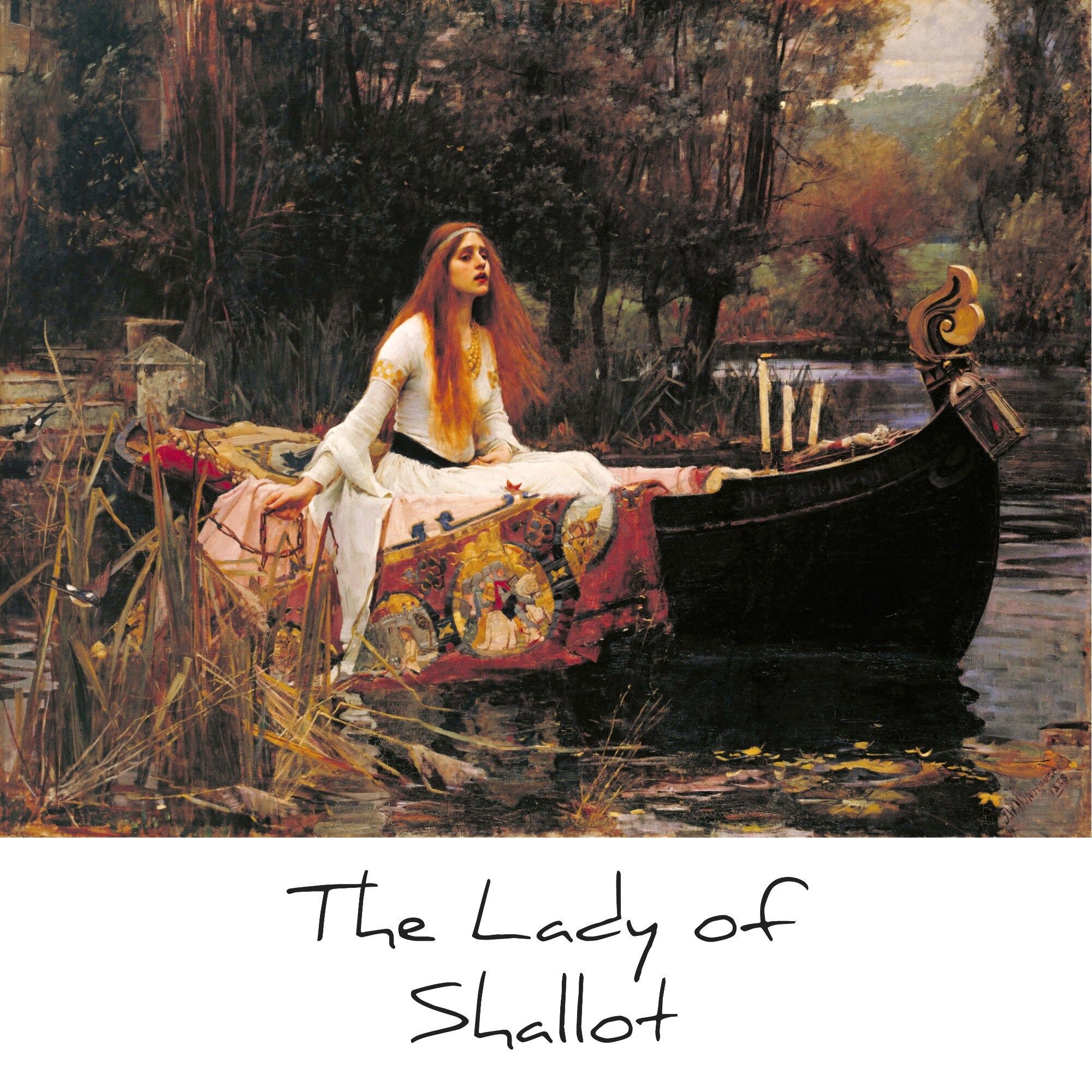 2000x2000 The Lady of Shallot by John William Waterhouse, Fine Art Print. Celtic Wall Art, Goddess Art Print. Medieval Art Print. Romance Art Print