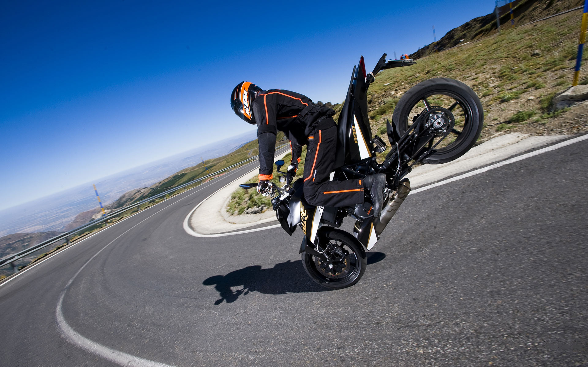 1920x1200 Wallpaper KTM, tales of the road, motorcycles 1920x 690 Duke, the trick for mobile and desktop, section мотоциклы, resolution 1920x1200