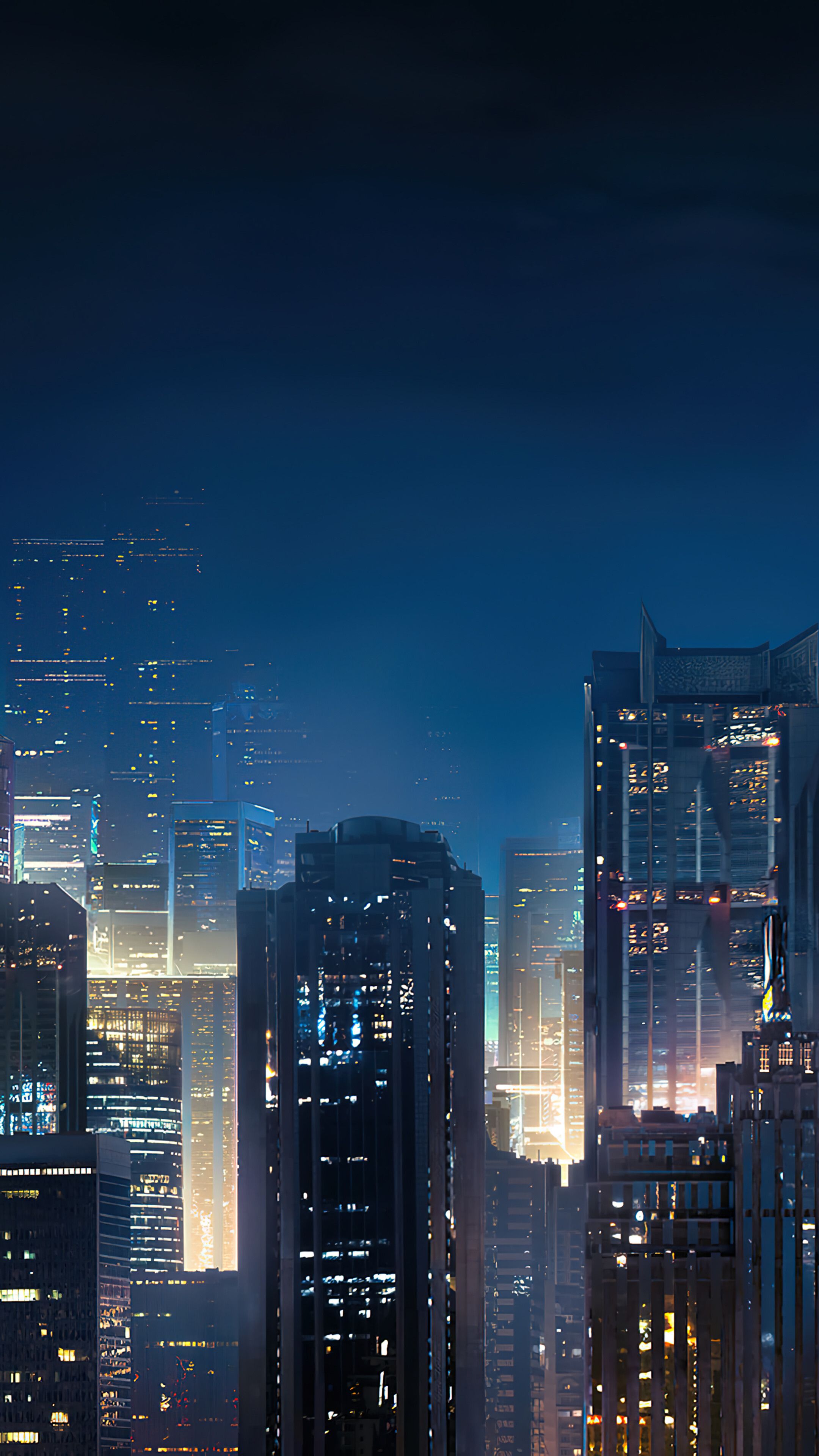 2160x3840 Night City Cityscape Building Scenery 4K Wallpaper iPhone HD Phone f