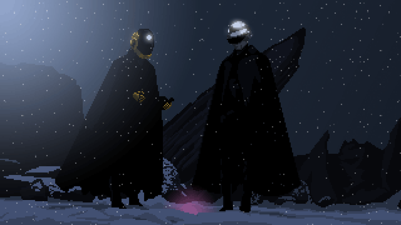 1280x720 Did a Daft Punk pixel art