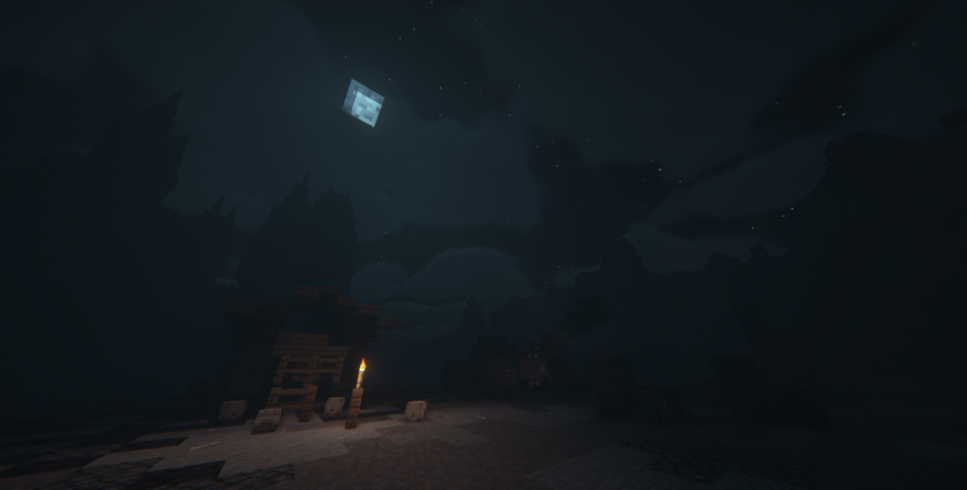 1920x974 I'm making a horror themed minecraft shader pack inspired from games like Silent Hill, what do you think?
