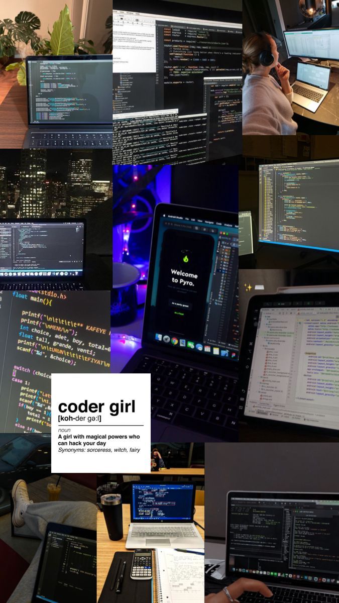 675x1200 code girl aesthetic IT data science programming