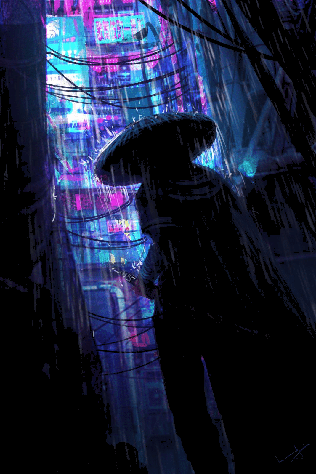 1067x1600 Samurai in rain (1067×1600)