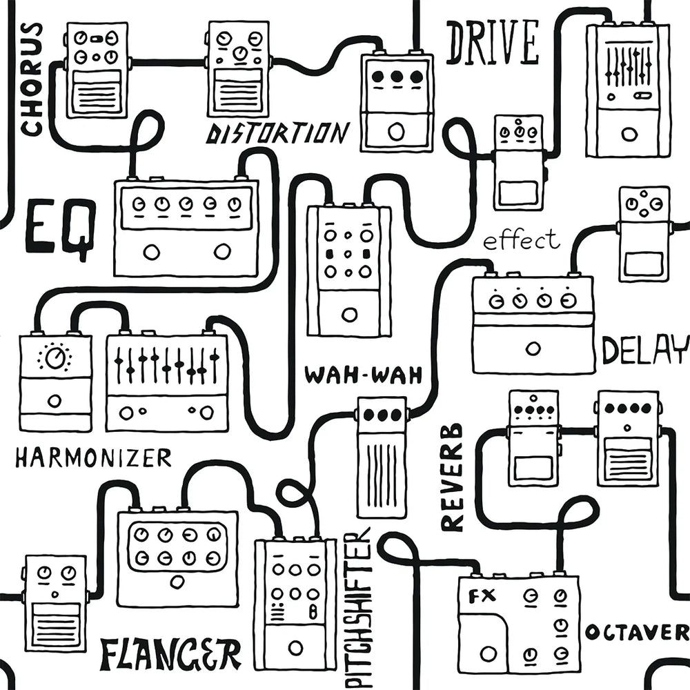 1000x1000 Pedal to the Metal Wallpaper in Black and White