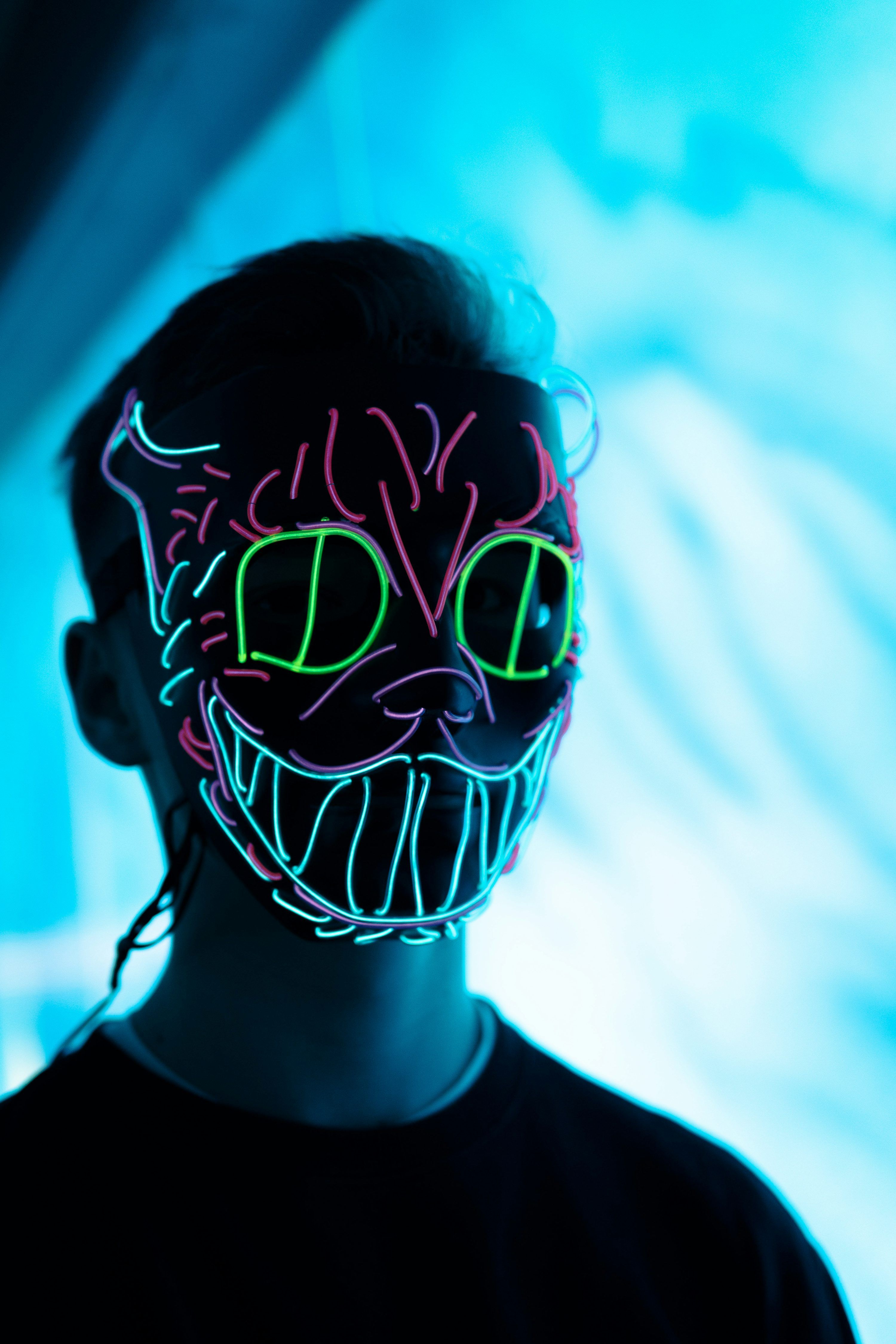 3000x4500 Neon Mask Picture. Download Free Image