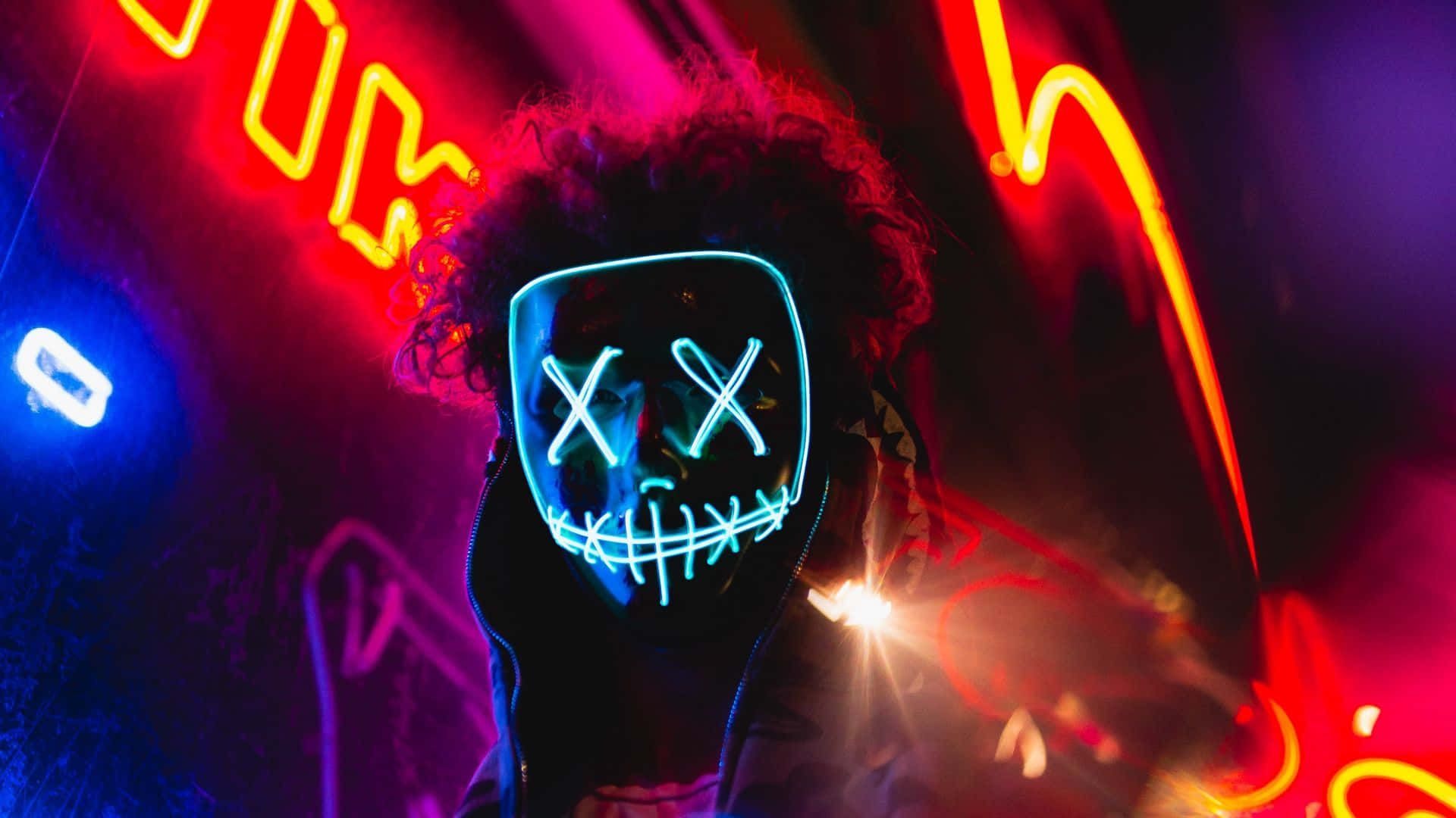 1920x1080 Download Neon Mask Wallpaper