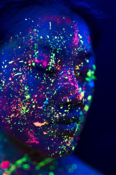 493x740 Neon led mask wallpaper Image