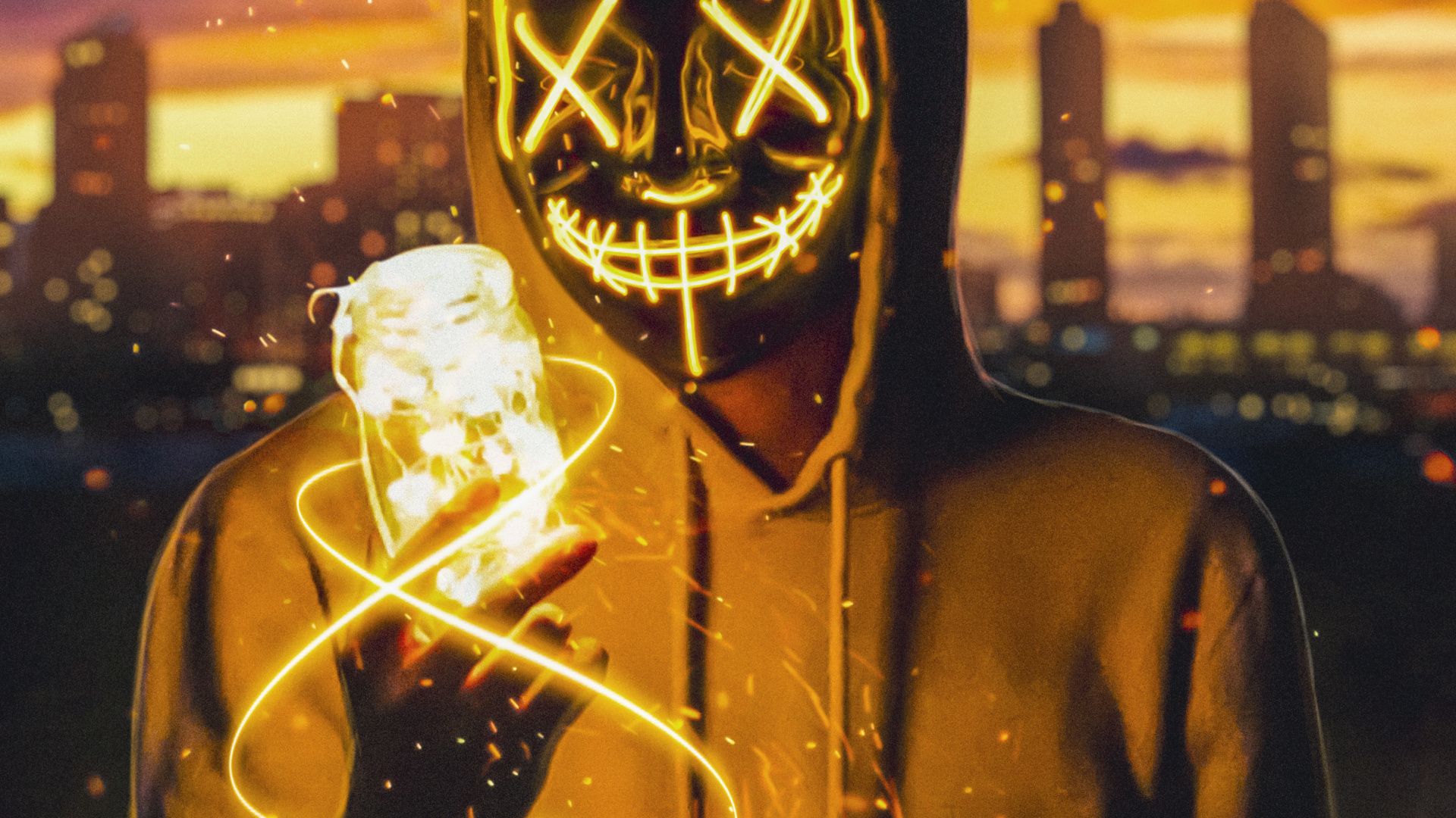 1920x1080 Full HD, HDTV, 1080p 16:9 Mask Wallpaper Free 1920x1080 High Quality Background