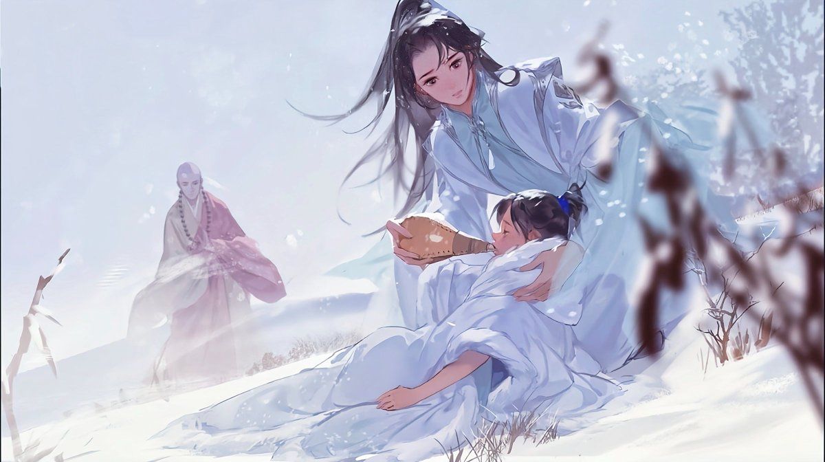 1200x672 The illusion merged with his memories, and Mo Ran never forgot about that youth in the snowy sky who had taken off his cloak and wrapped it around his body. #二哈和他的白猫师尊#