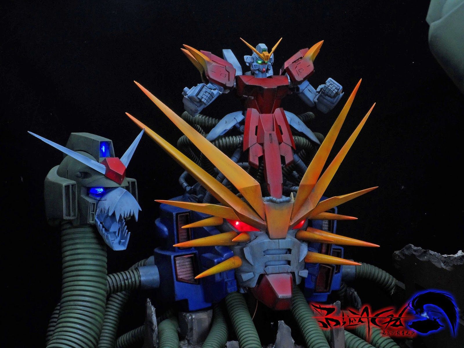 1600x1200 GUNDAM GUY: God Gundam vs. Devil Gundam Diorama 2015 (China) Entry Build