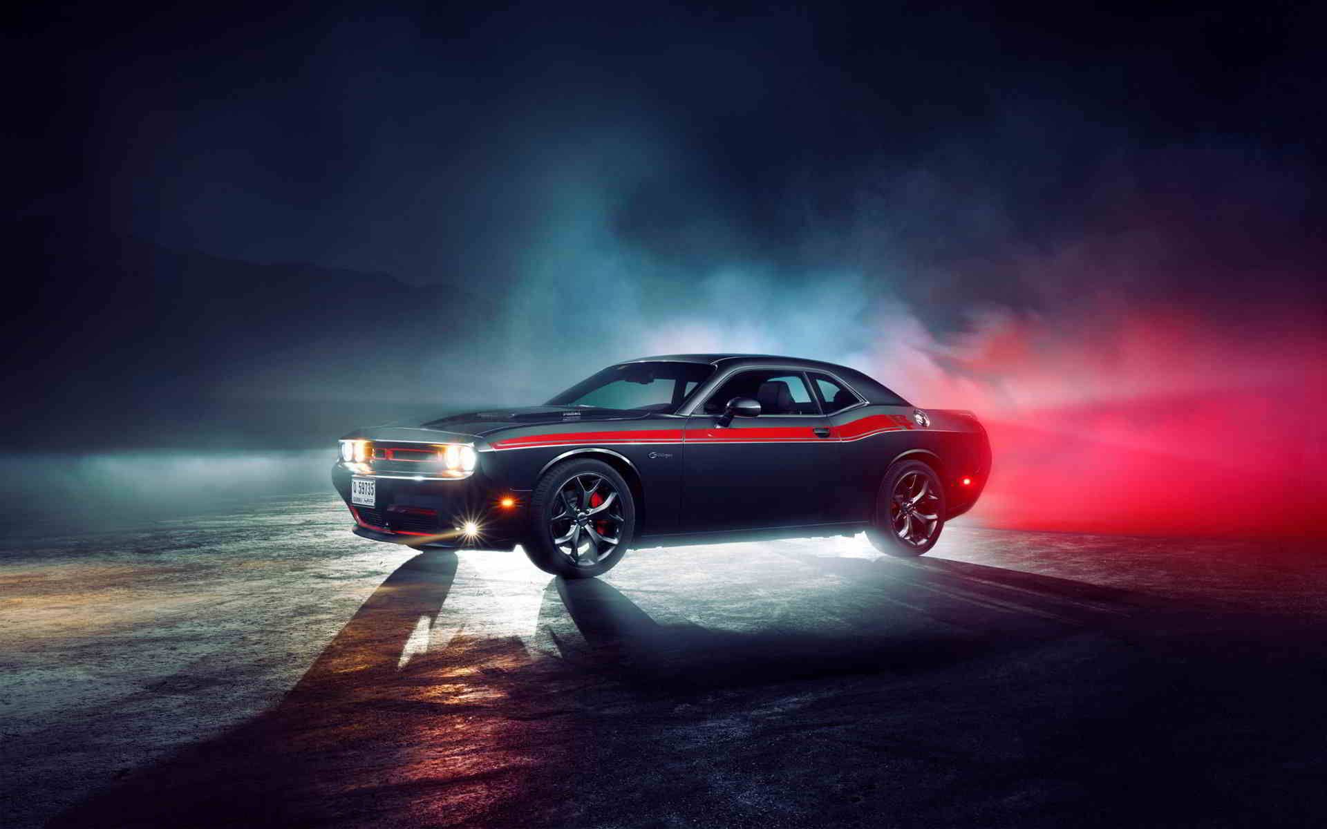 1920x1200 Dodge Challenger At Night Wallpaper