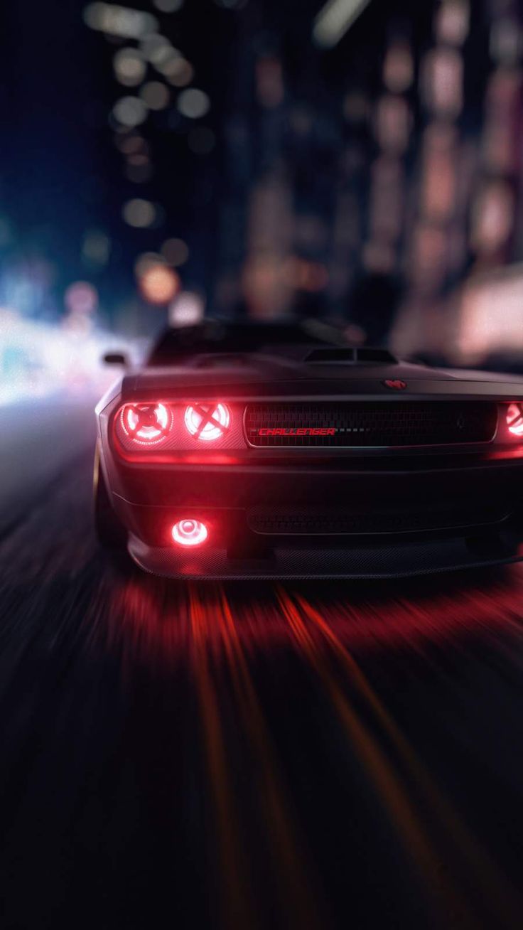 736x1308 Dodge Challenger Angel Headlights iPhone Wallpaper