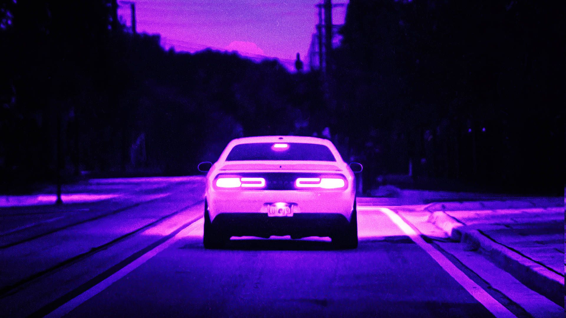 1920x1080 Download White Purplish Dodge Challenger Demon 4k Wallpaper