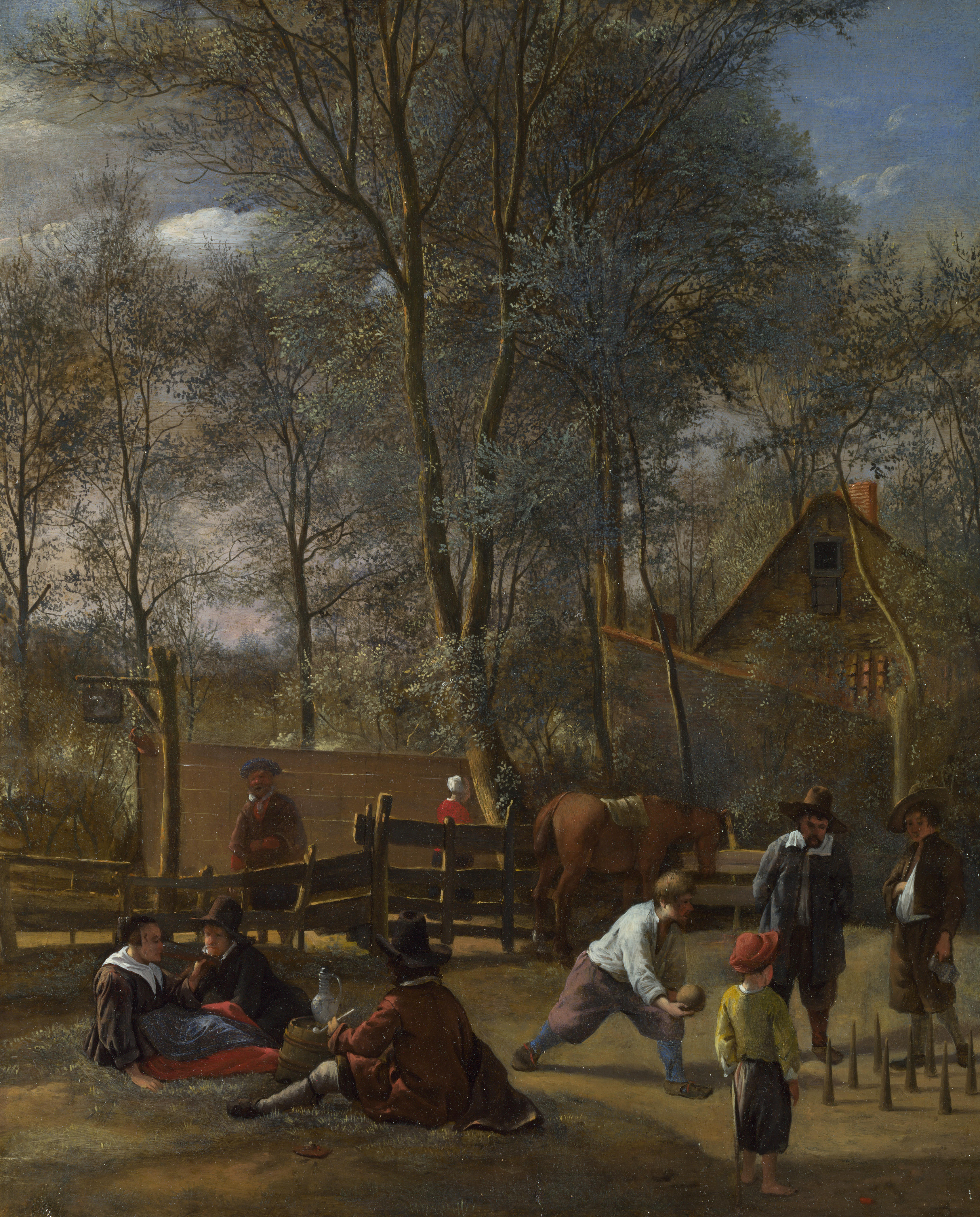 3406x4226 Jan Steen Players Outside an