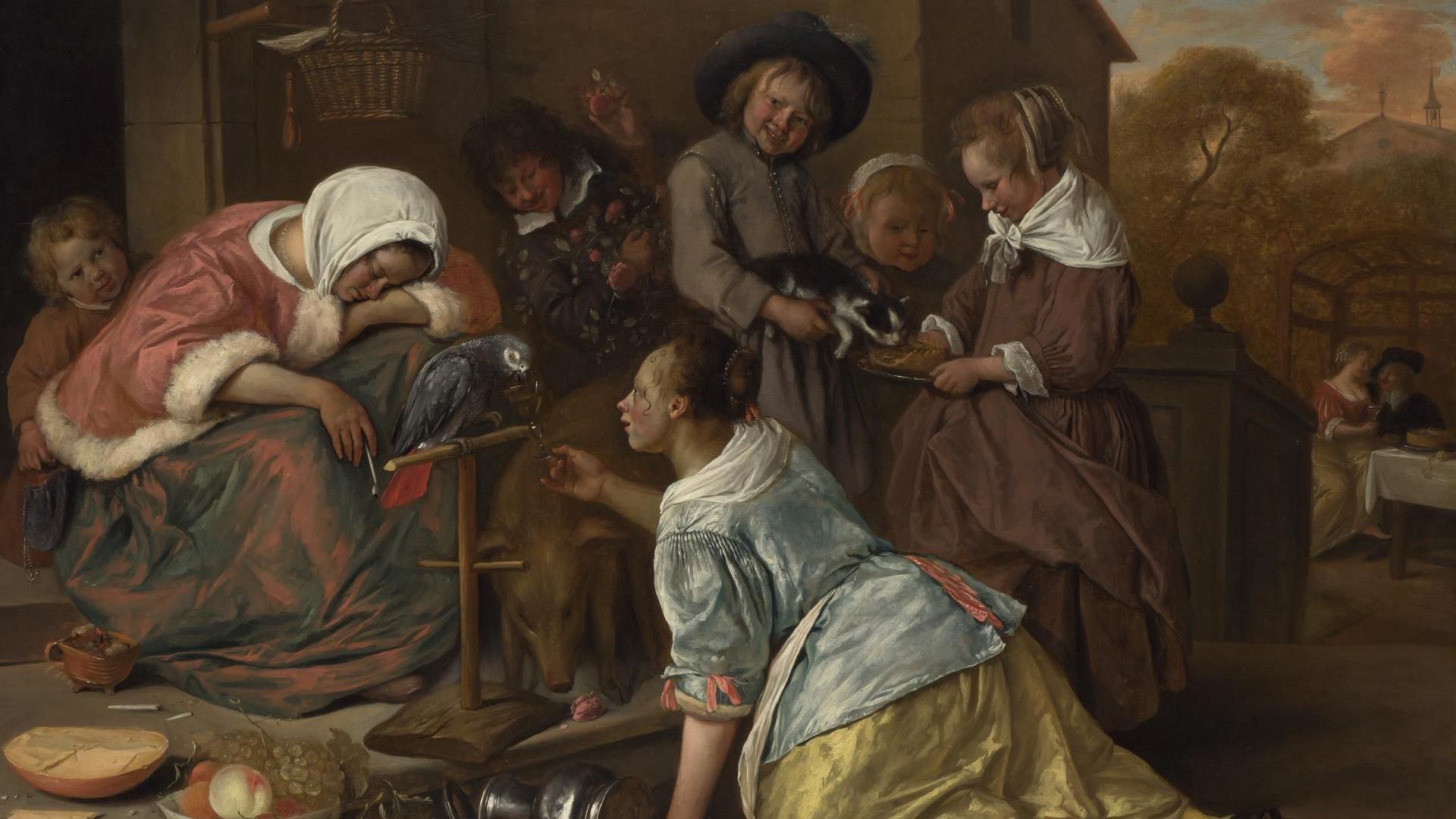 1920x1080 Jan Steen. The Effects of Intemperance. NG6442. National Gallery, London