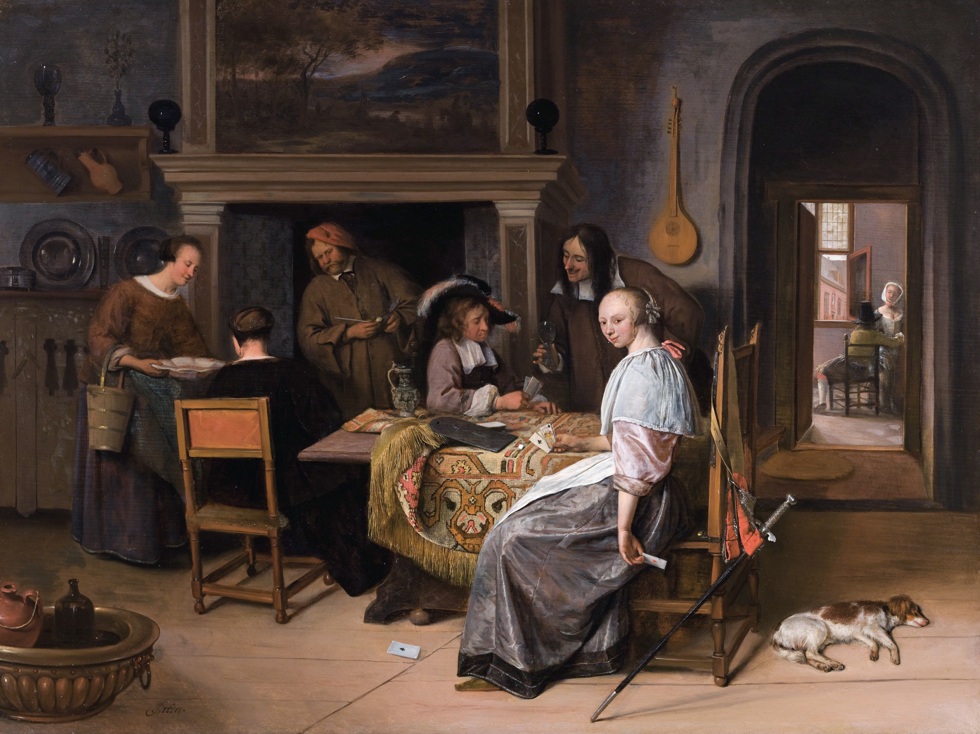 2000x1499 Jan Steen, The Card Players in an