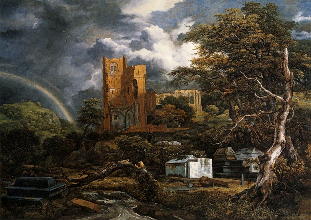 1080x764 Jacob Van Ruisdael: The Jewish Cemetery. Fine Art Print Poster