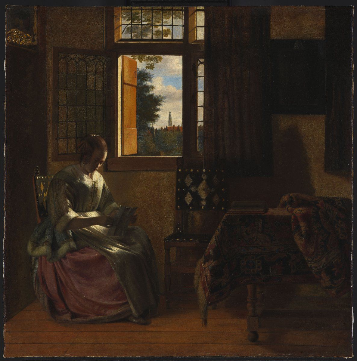 1186x1200 A Woman Reading a Letter