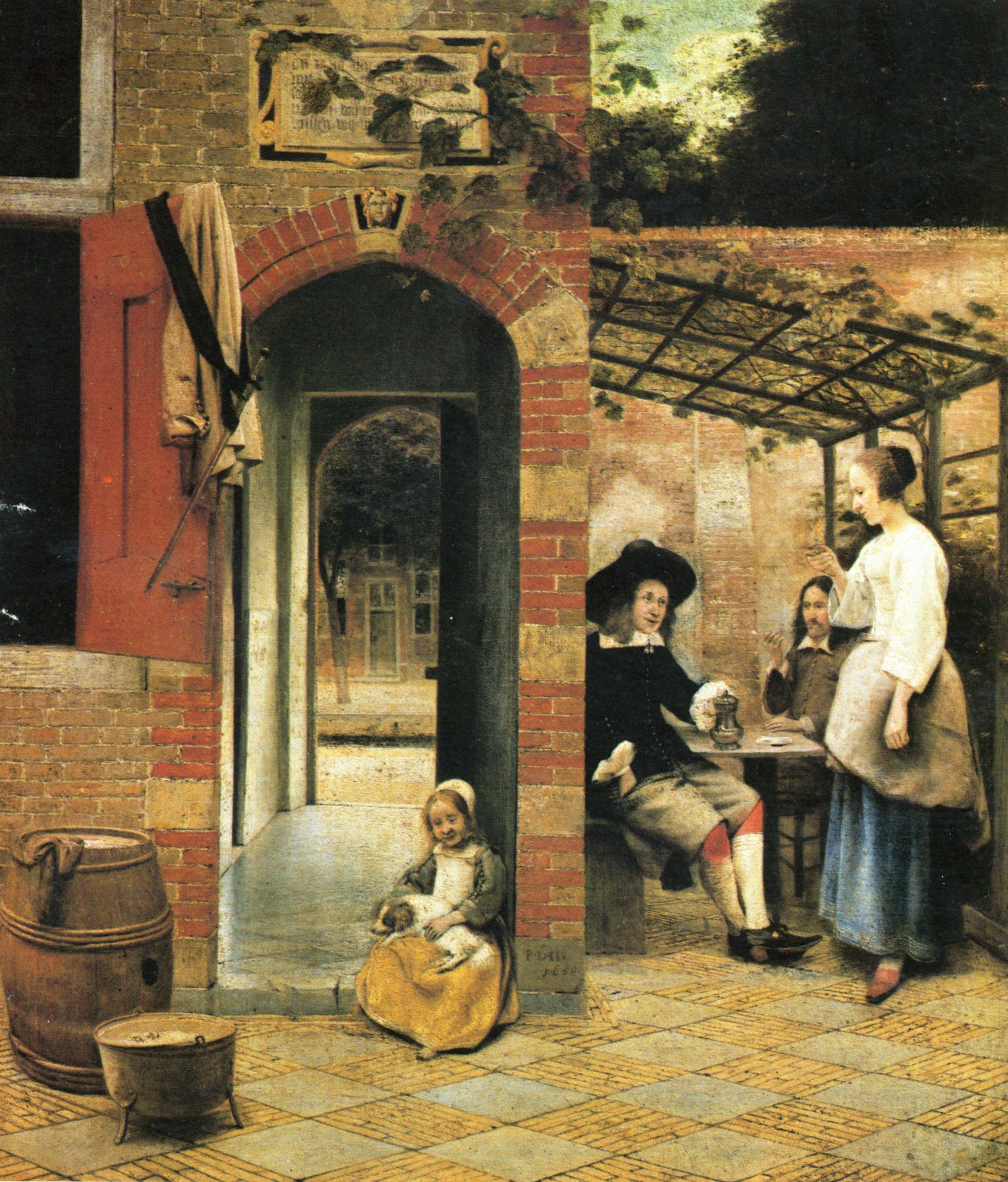 2184x2560 Woman weighing gold coins (c.1664) by Pieter de Hooch