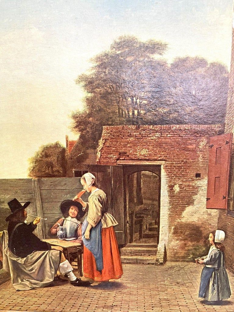 768x1024 Framed Print Reproduction Of Dutch Courtyard By Pieter De Hooch Mid 20th Century