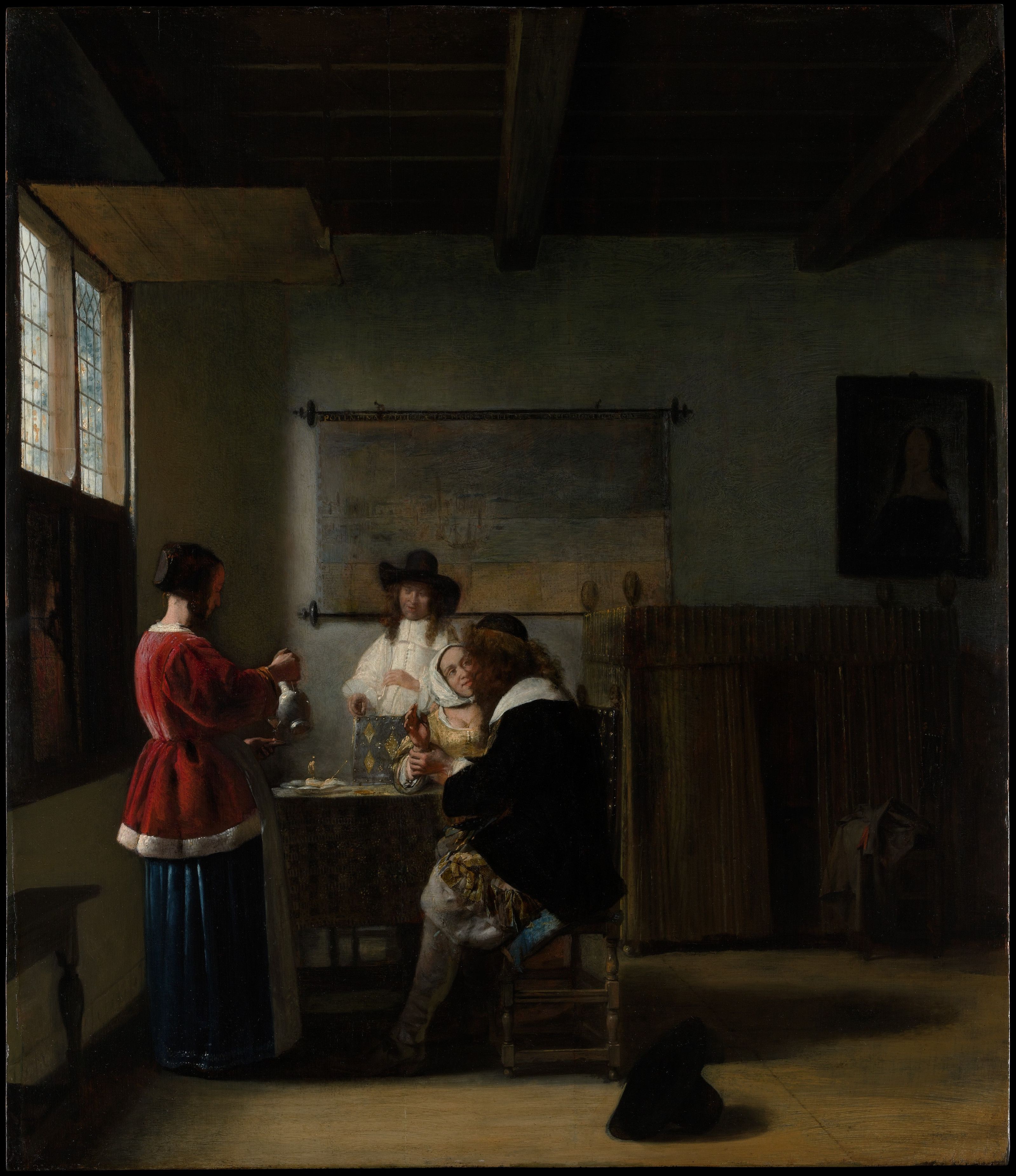 3198x3701 Dutch master painter visit scene