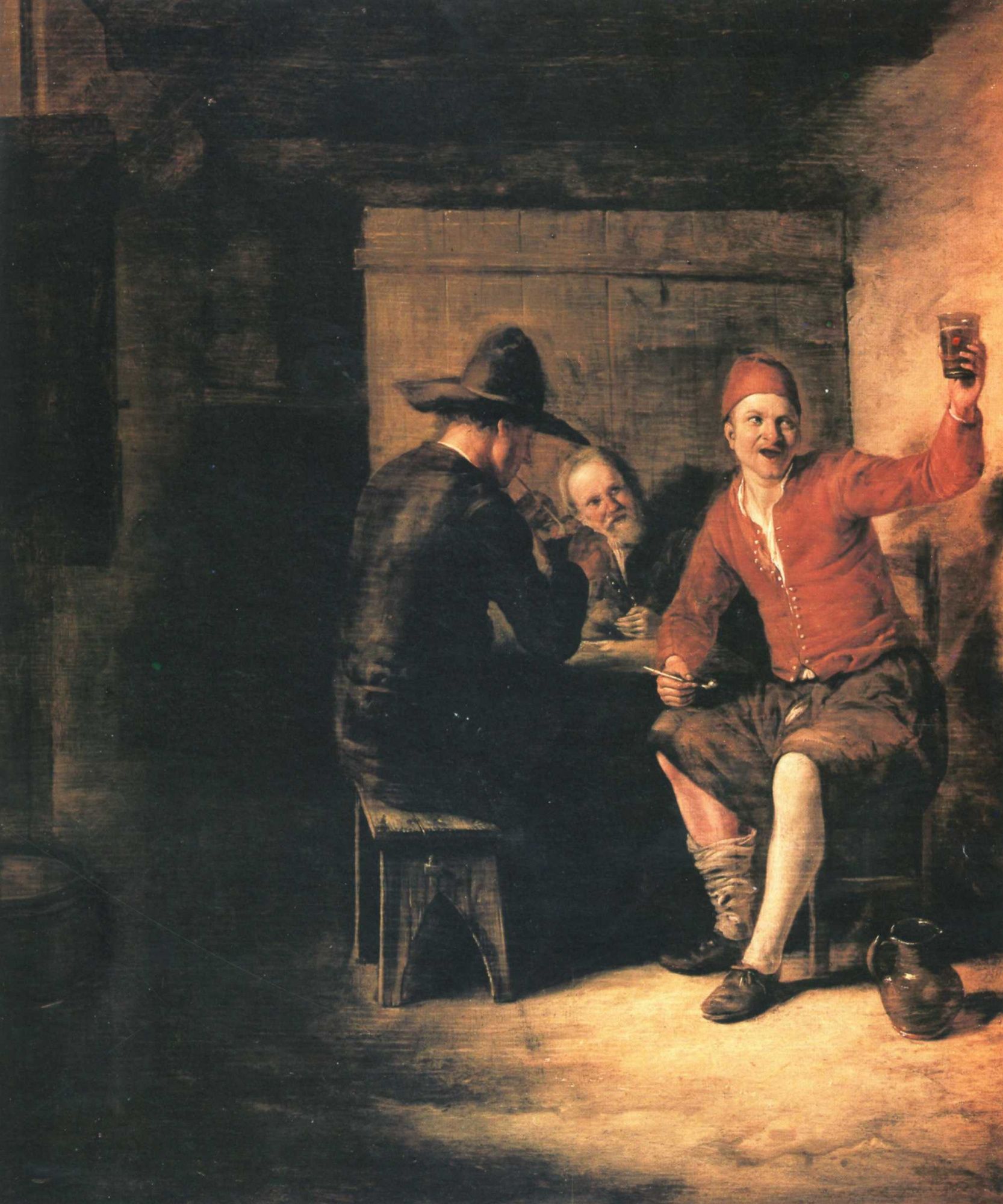 1666x2000 Buy digital version: The merry revelers by Pieter de Hooch, Berlin