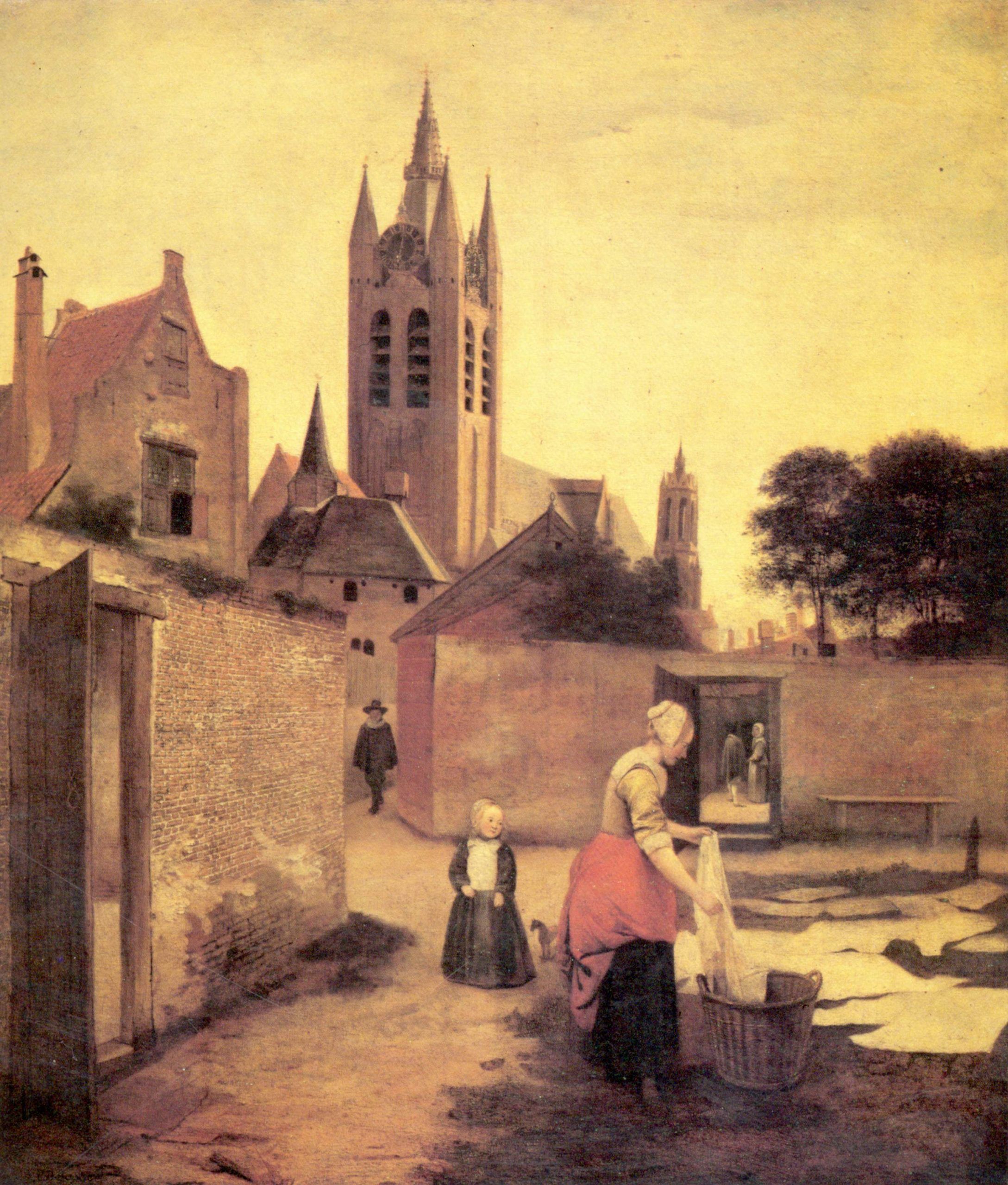 2177x2560 Woman weighing gold coins (c.1664) by Pieter de Hooch