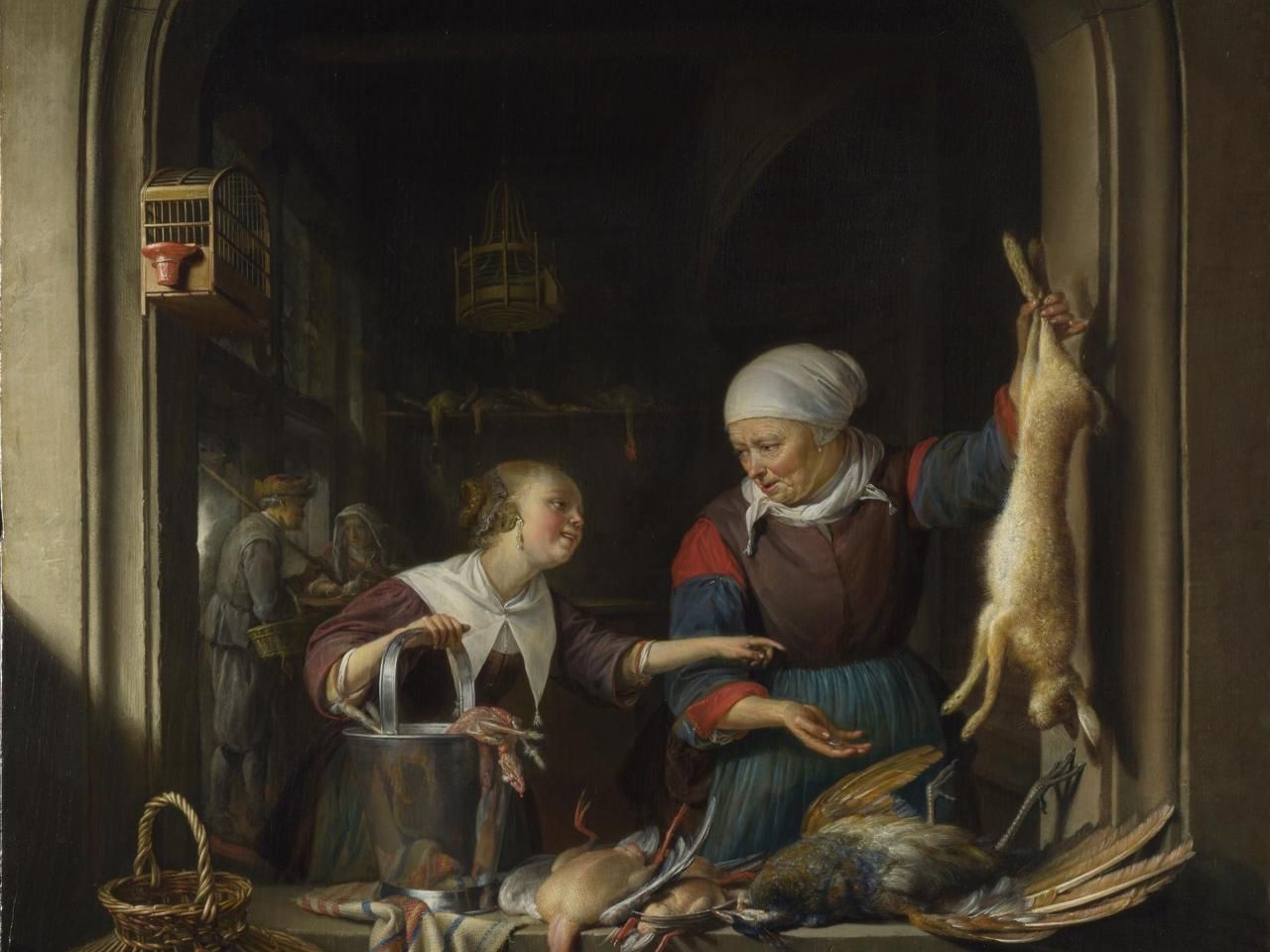 1280x960 Gerrit Dou. A Poulterer's Shop. NG825. National Gallery, London