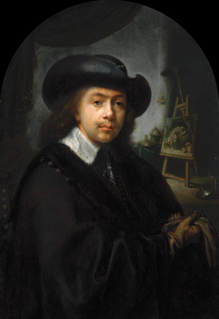 768x1116 Self Portrait (?) At An Easel Leiden Collection