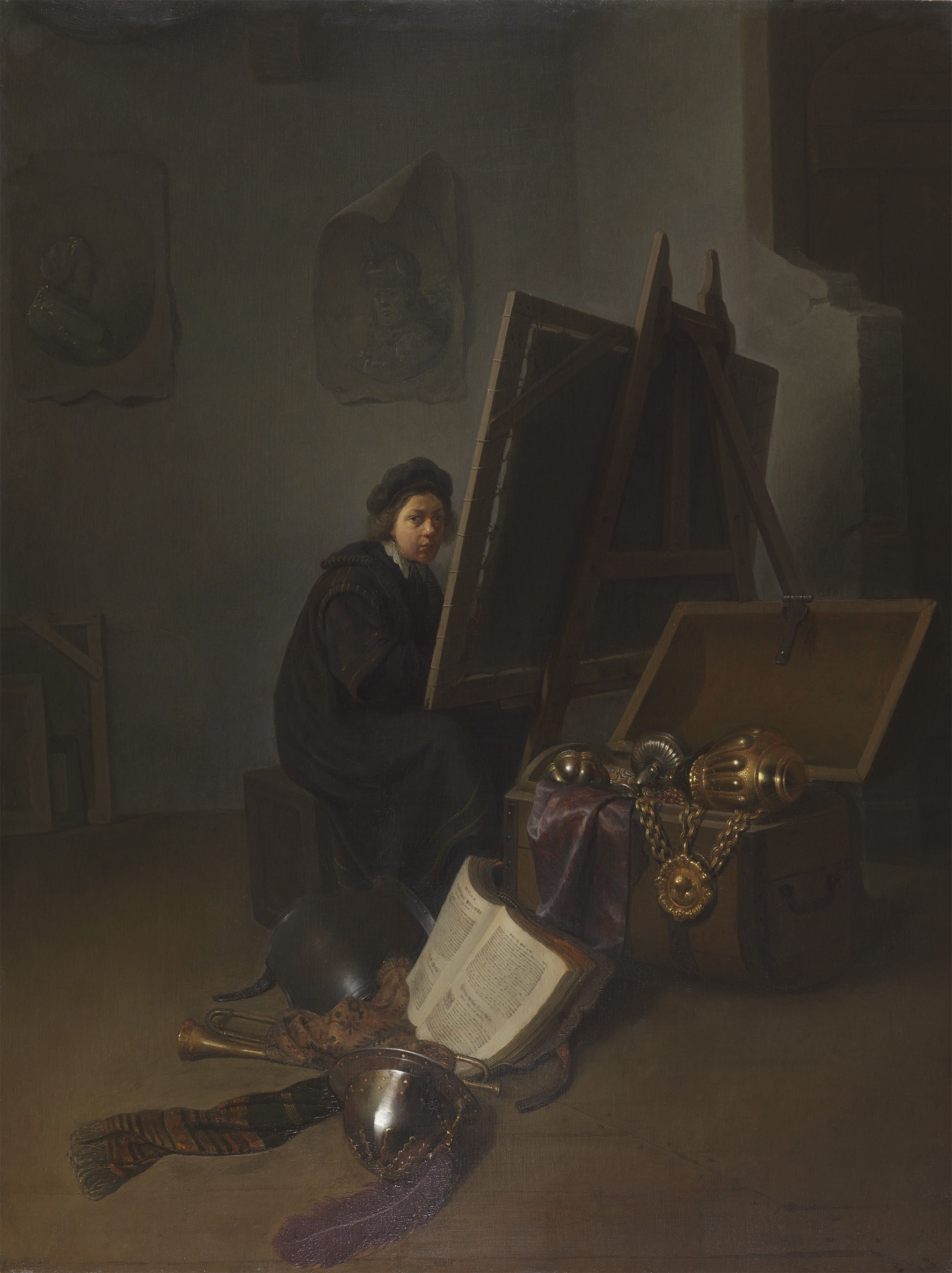 2469x3300 Self Portrait (?) At An Easel Leiden Collection