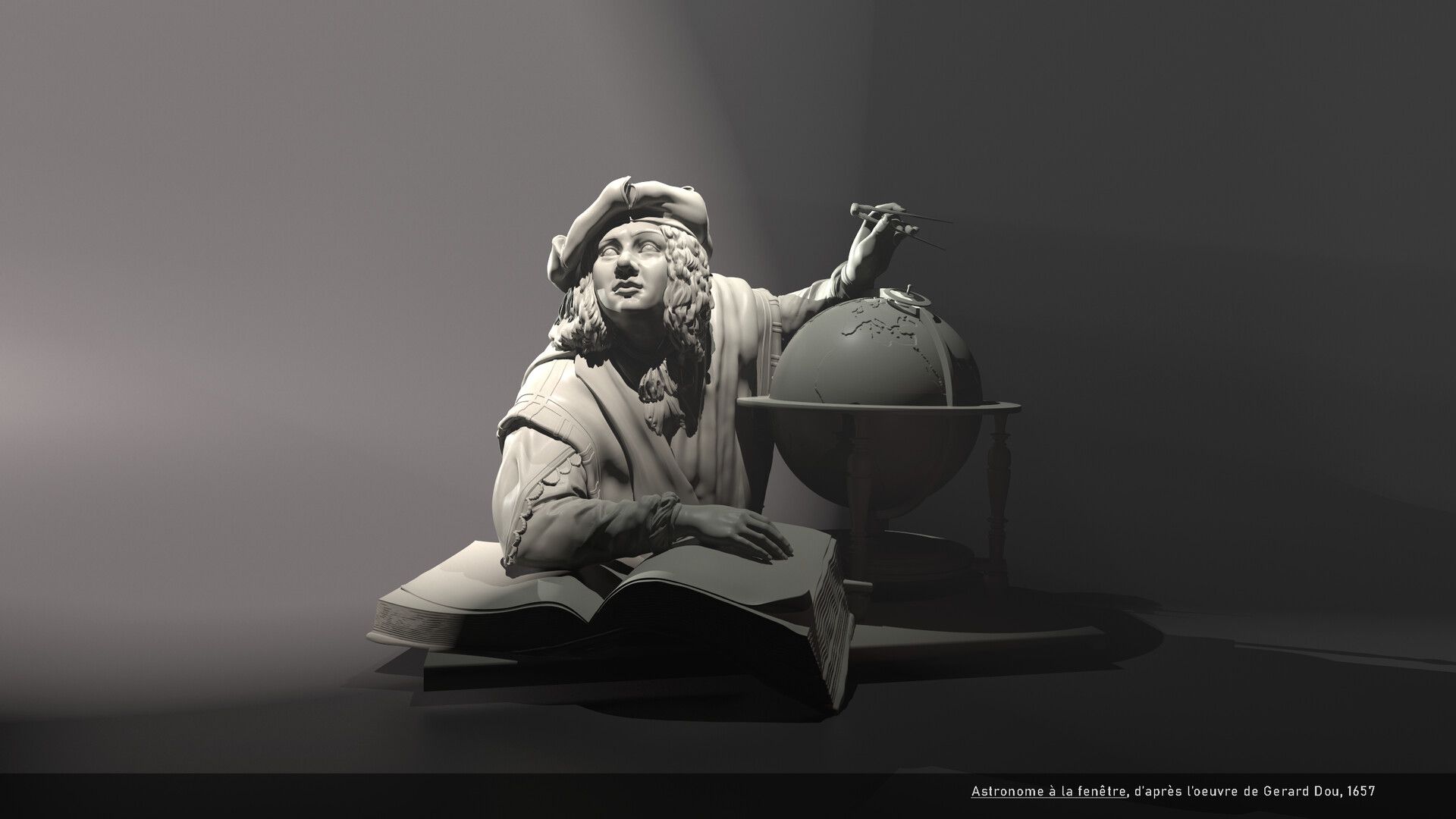 1920x1080 Astronomer in a window, Gerard Dou, 1657