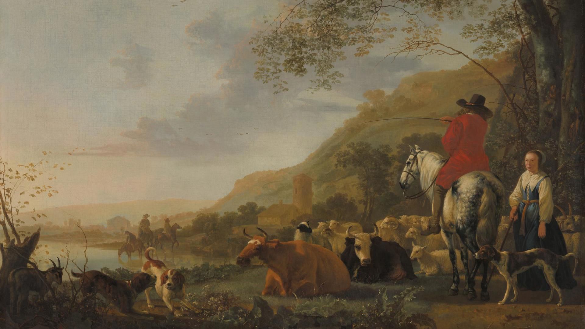 1920x1080 Aelbert Cuyp. A Hilly Landscape with Figures. NG53. National Gallery, London
