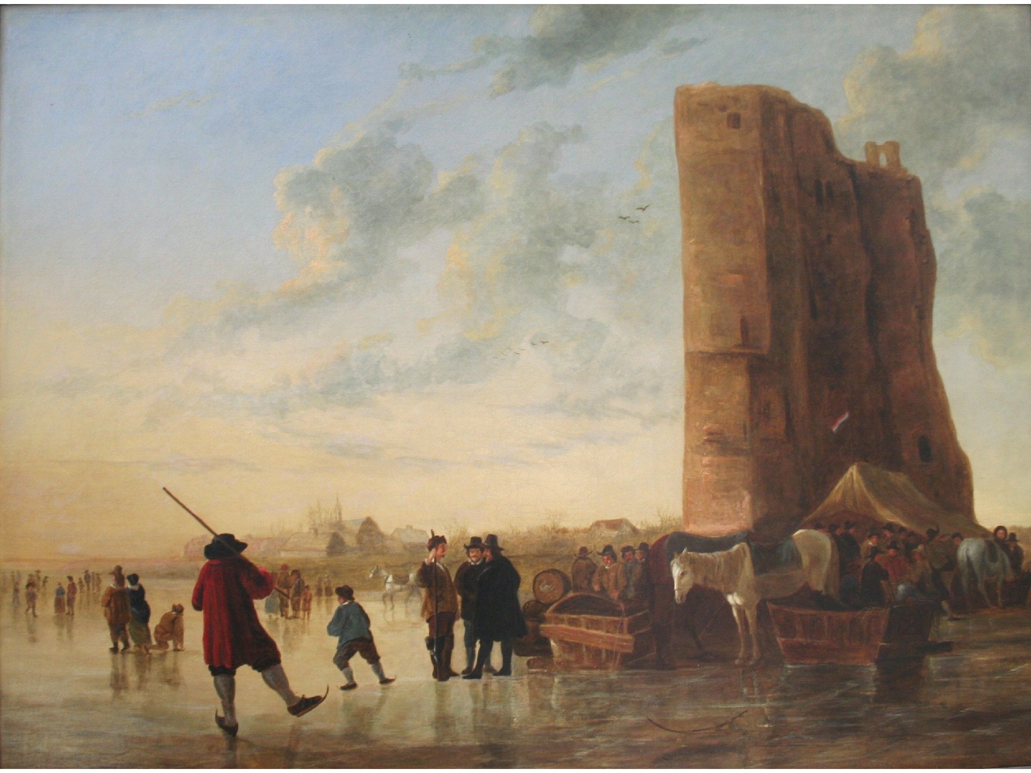 2048x1536 Aelbert Cuyp. THE MAAS IN WINTER WITH THE HUIS TE MERWEDE, DORDRECHT