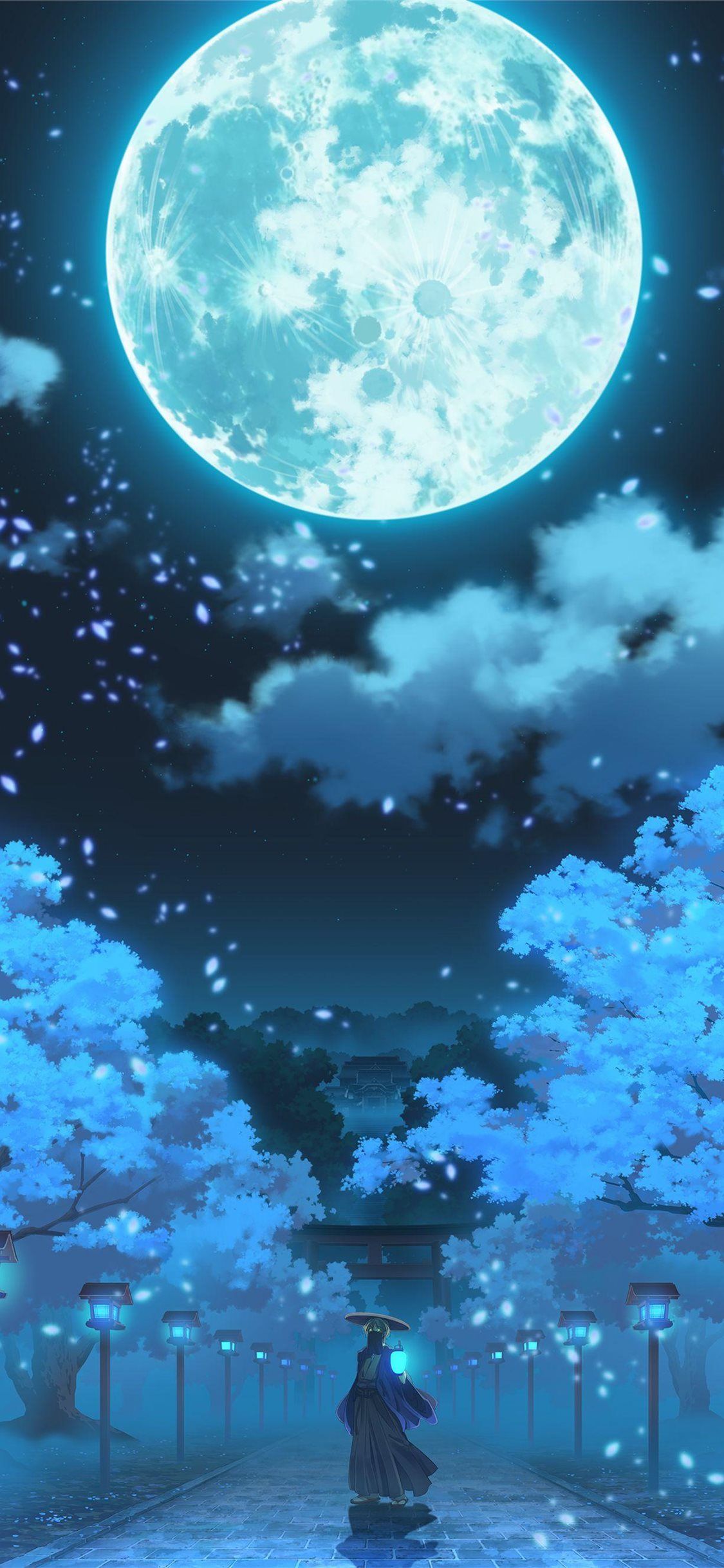 1125x2436 strawberry moon iPhone Wallpaper Free Download