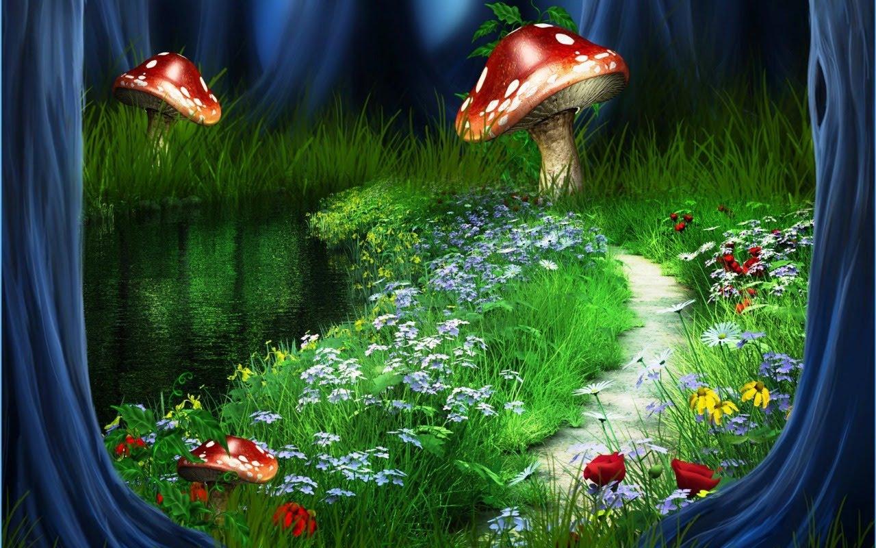 1280x800 Fairy Garden Desktop Wallpaper
