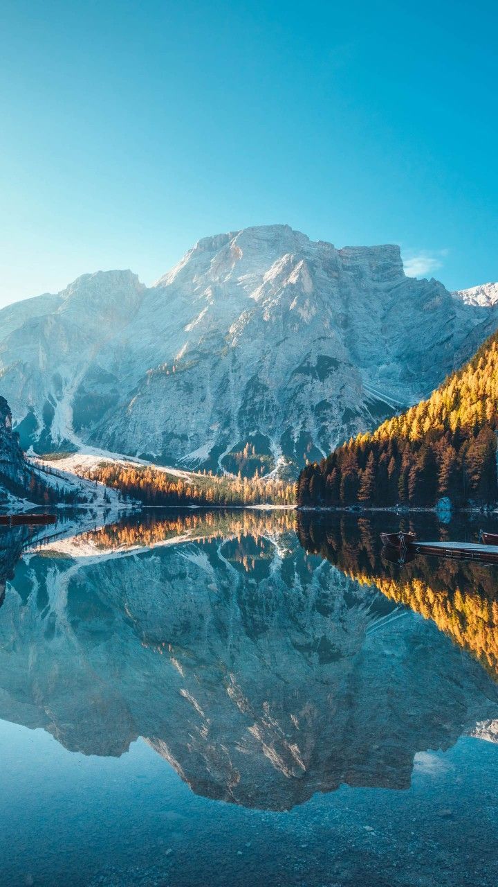 720x1280 Lake Braies, Trentino Alto Adige, Italy. Sfondi, Paesaggi, Sfondo iphone