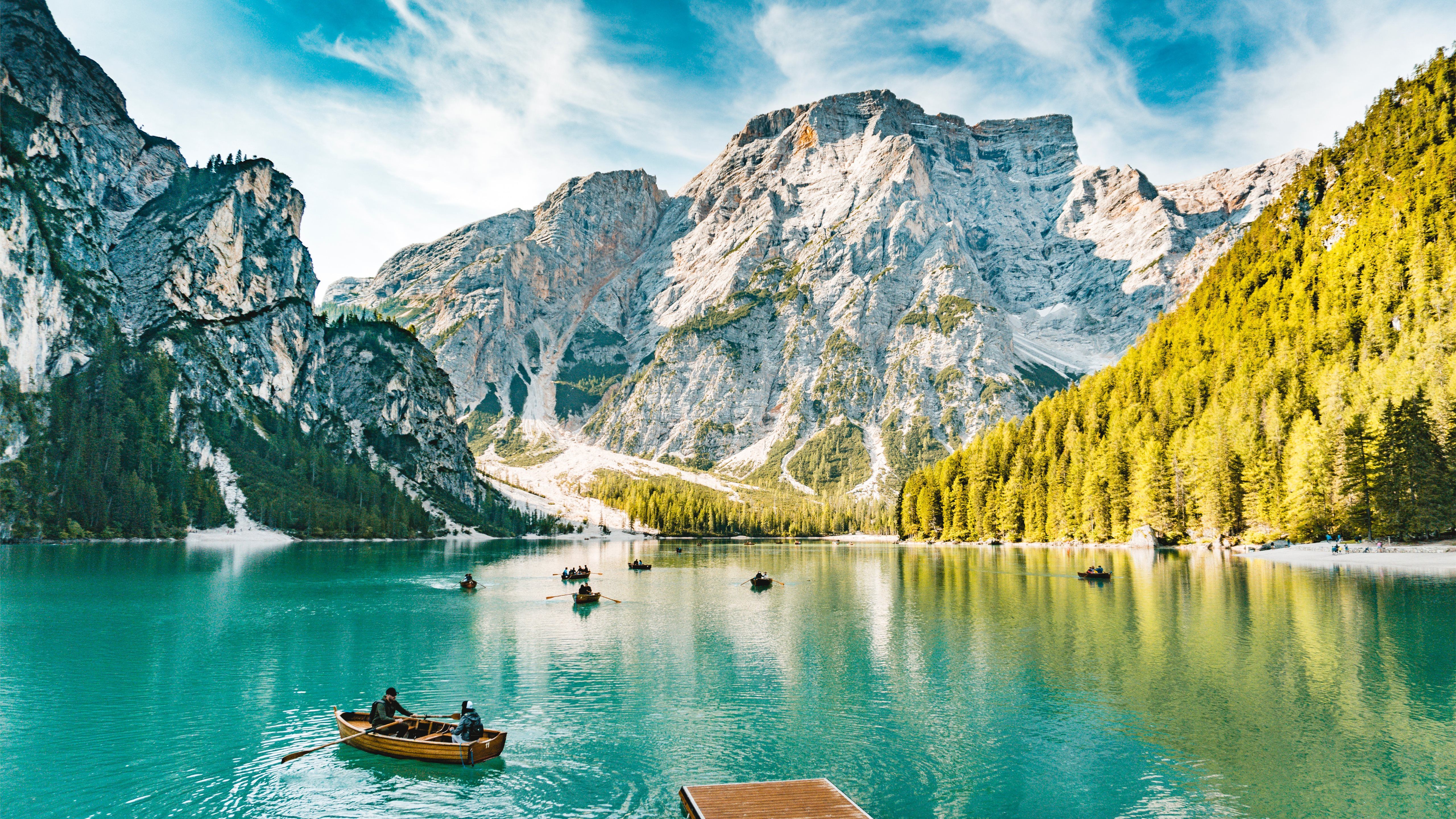5120x2880 Lago di Braies Wildsee p. MacBook Air Wallpaper Download