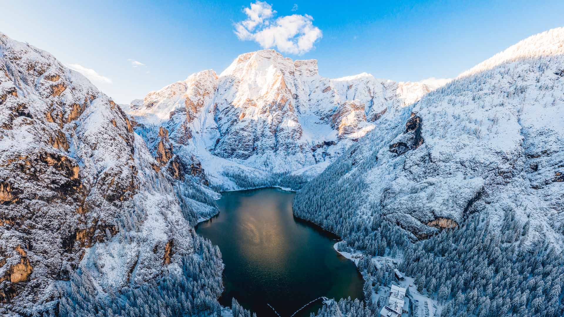 1920x1080 Bing image: The Pragser Wildsee in the Dolomites, Italy Wallpaper Gallery