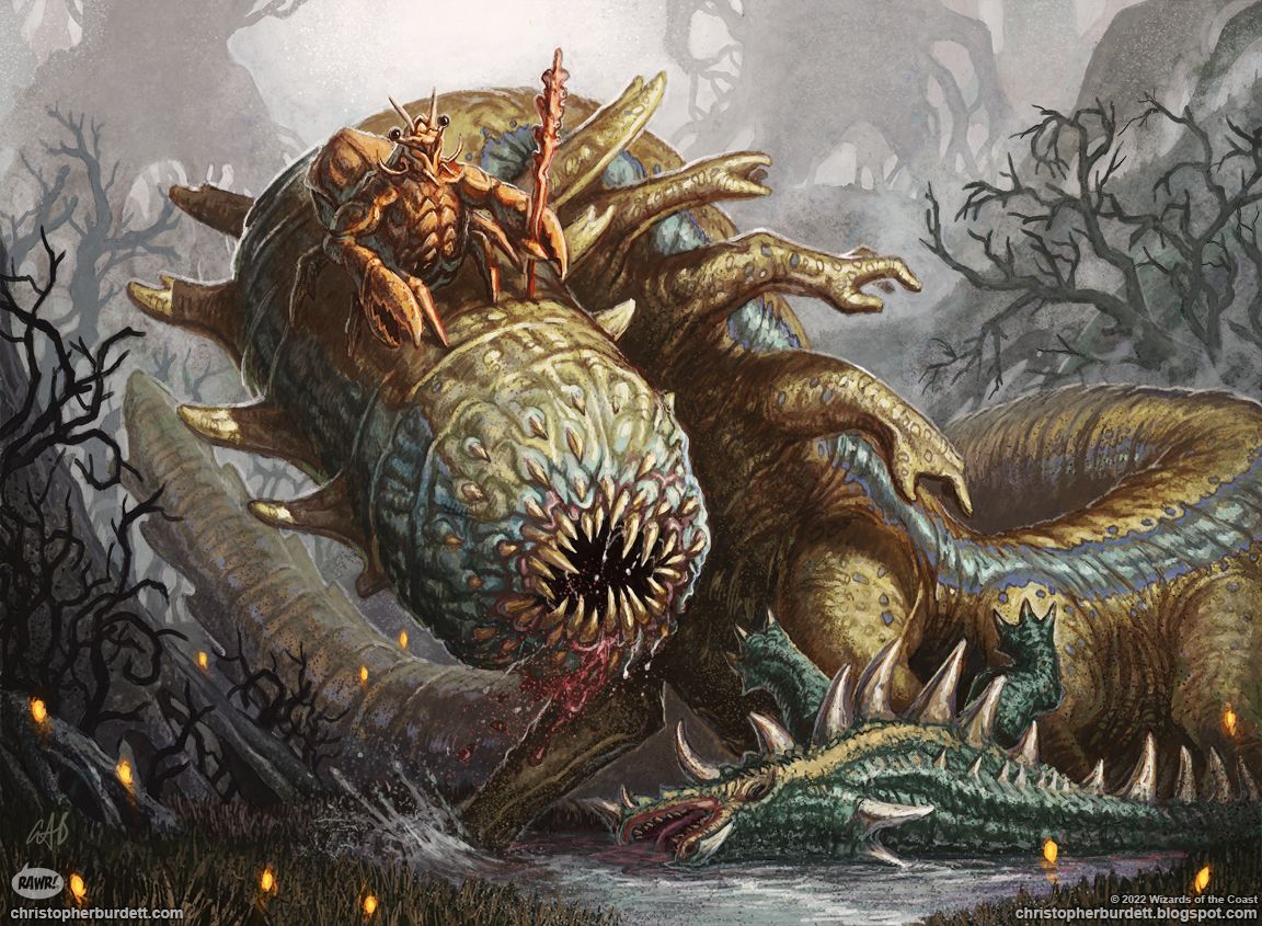 1152x845 The DOODLES, DESIGNS, And ART Of CHRISTOPHER BURDETT: Monstrous War Leech: The Gathering