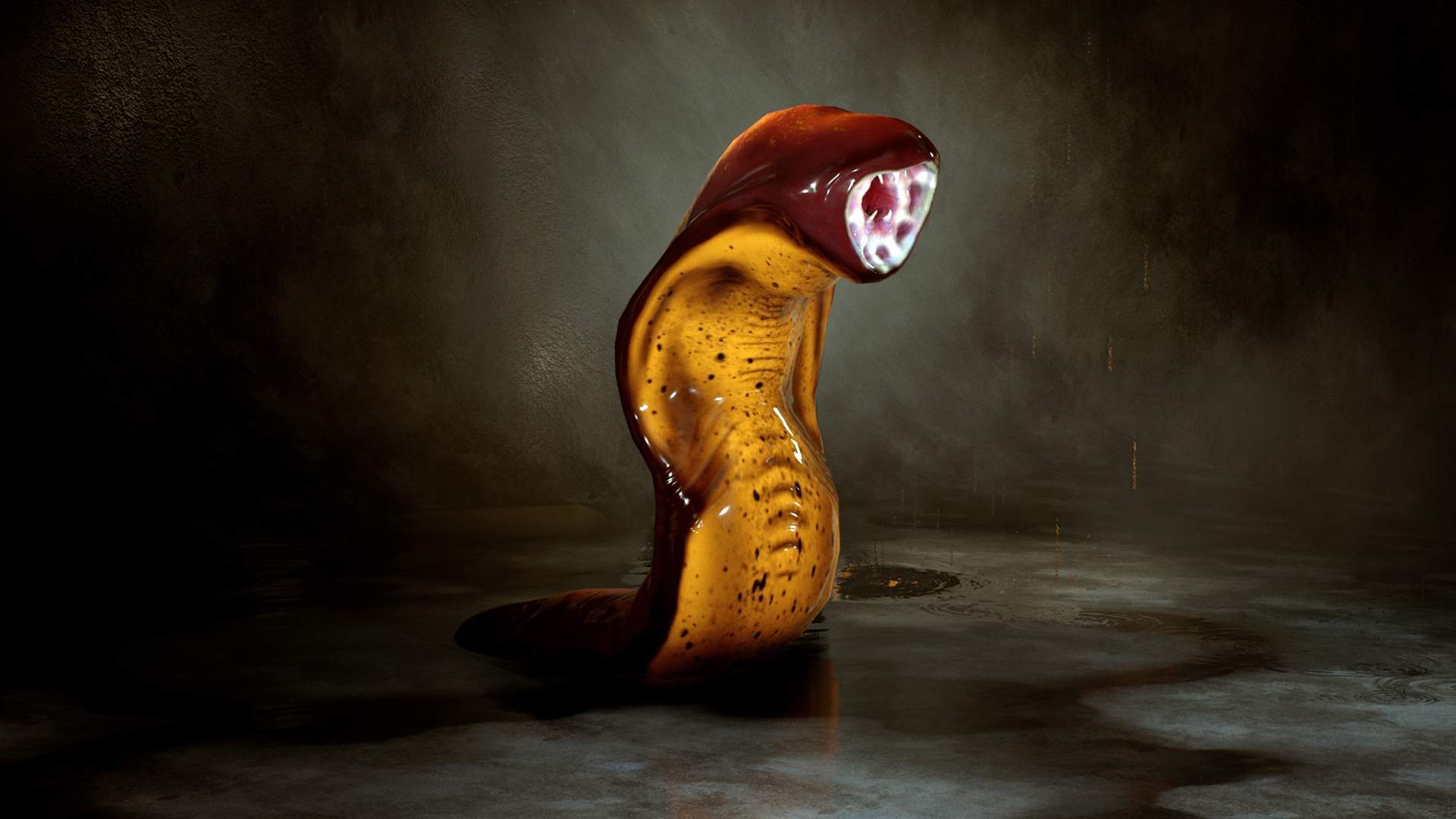 1920x1080 Fanged Leech Model By Game Ready Studios
