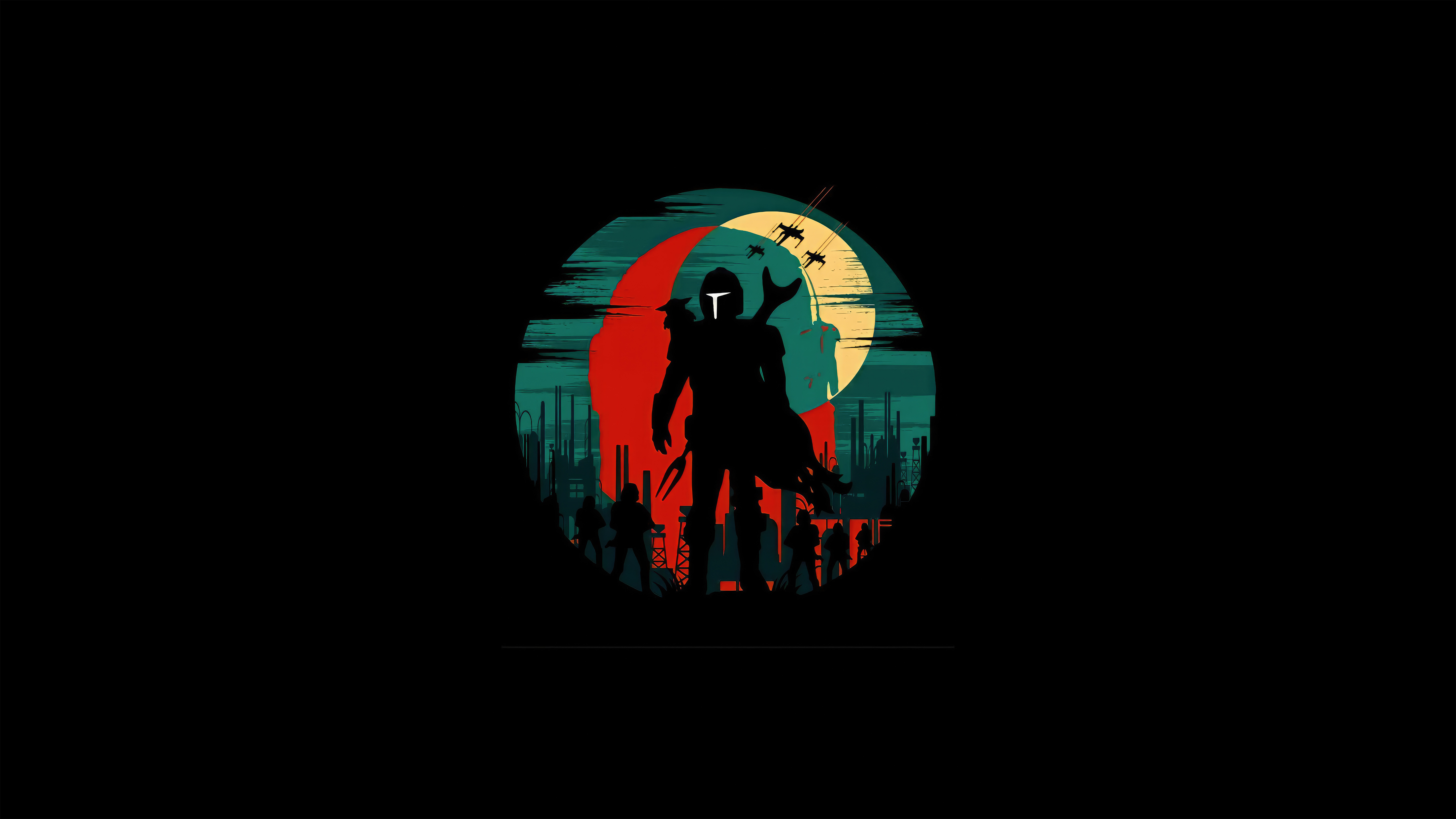 5120x2880 The Mandalorian Star Wars 5K oled Wallpaper, HD Minimalist 4K Wallpaper, Image and Background
