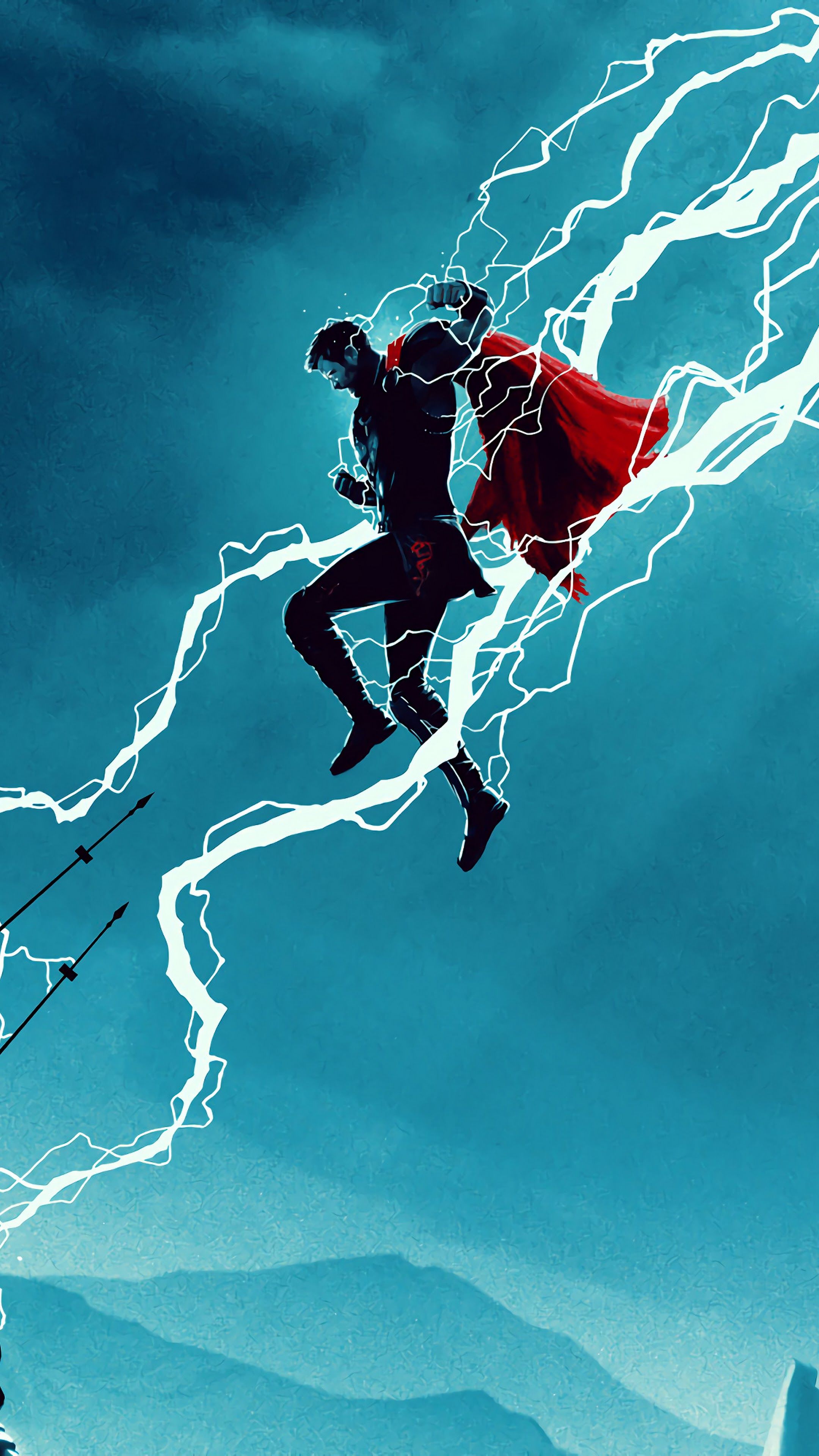 2160x3840 Thor Lightning 4K Wallpaper HD