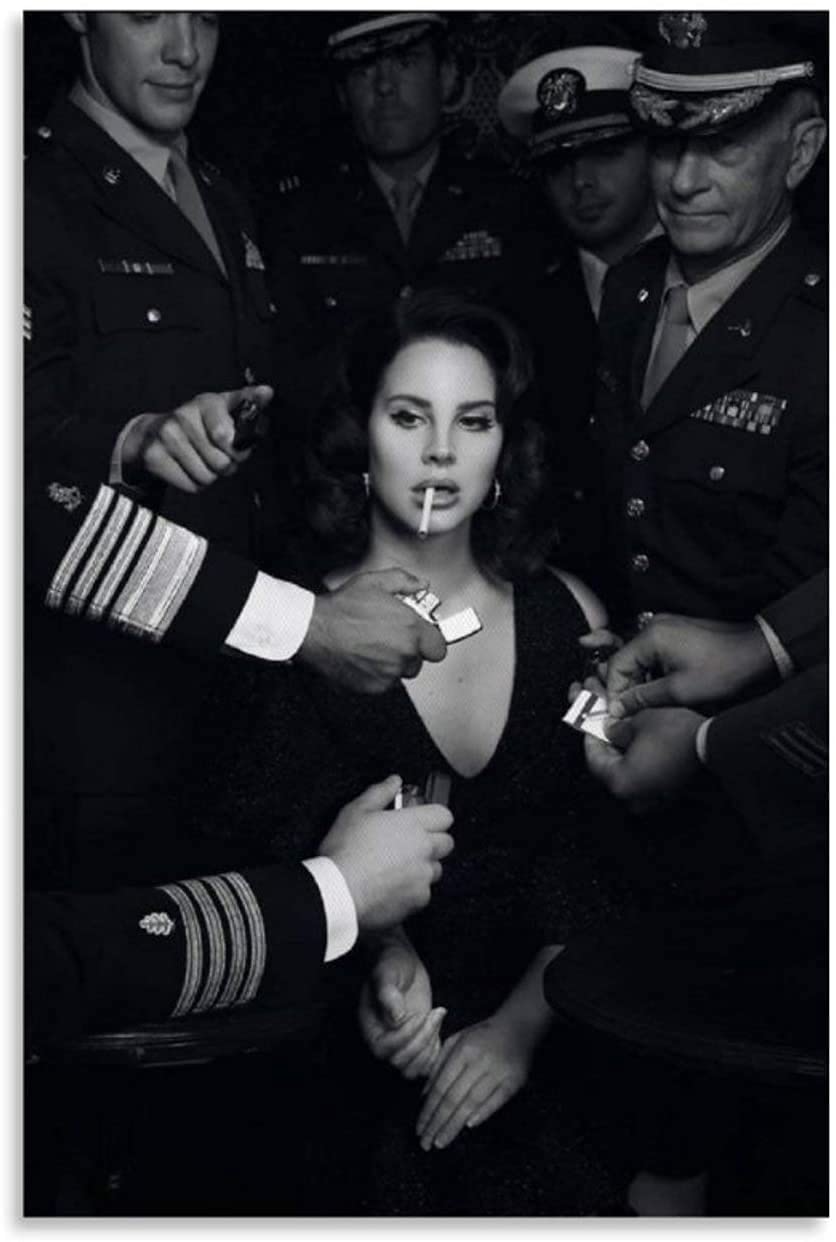 836x1242 24x 7 lana del rey american singer smoking poster 12X18 inch : Amazon.ae: Home